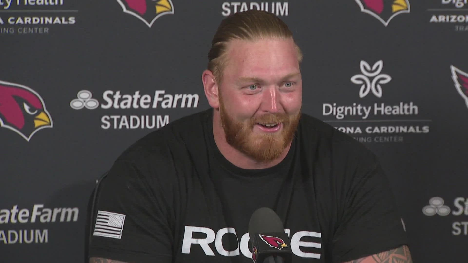 The Cardinals' offensive line now features a Danish army knife in Froholdt, who will look to continue his NFL career in the desert