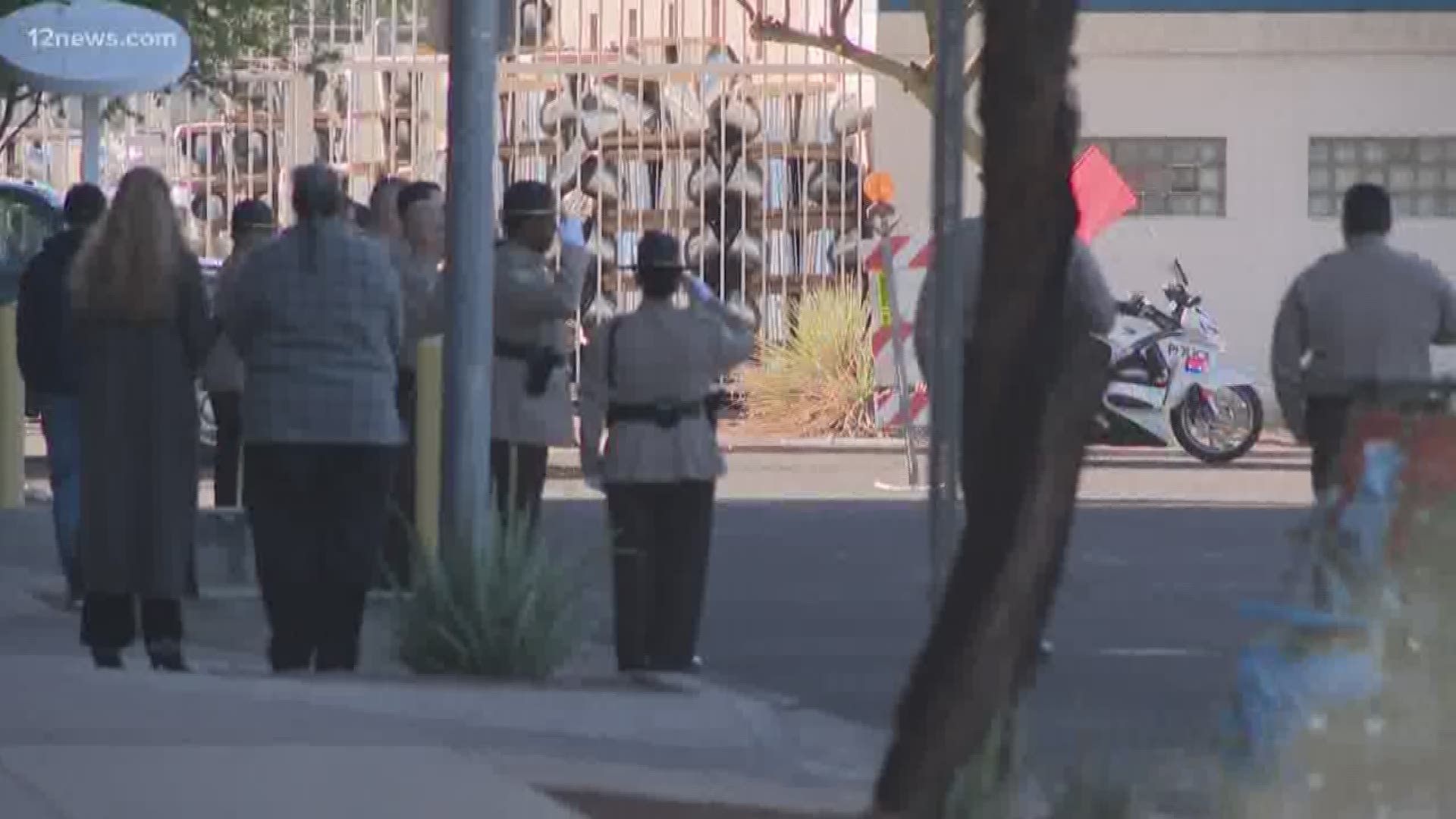 The procession for Officer Gene Lee, who died after he was attacked by an inmate, was held in Phoenix on Saturday. Team 12's Colleen Sikora has the latest.