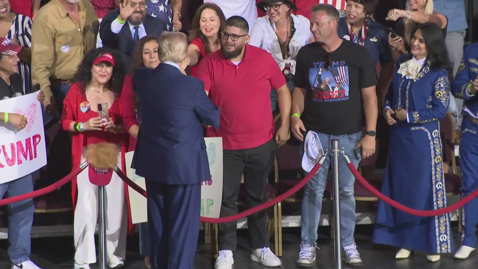 Attendees who were seated behind Trump have reported eye irritation and pain.