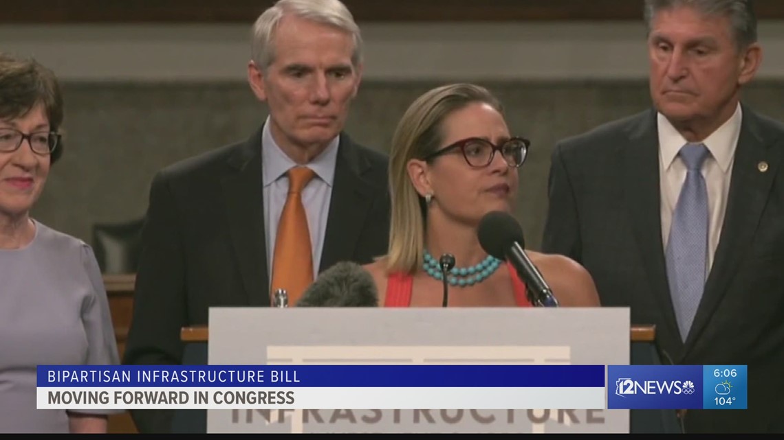 Bipartisan infrastructure bill moving forward in Congress with help from Senator Sinema