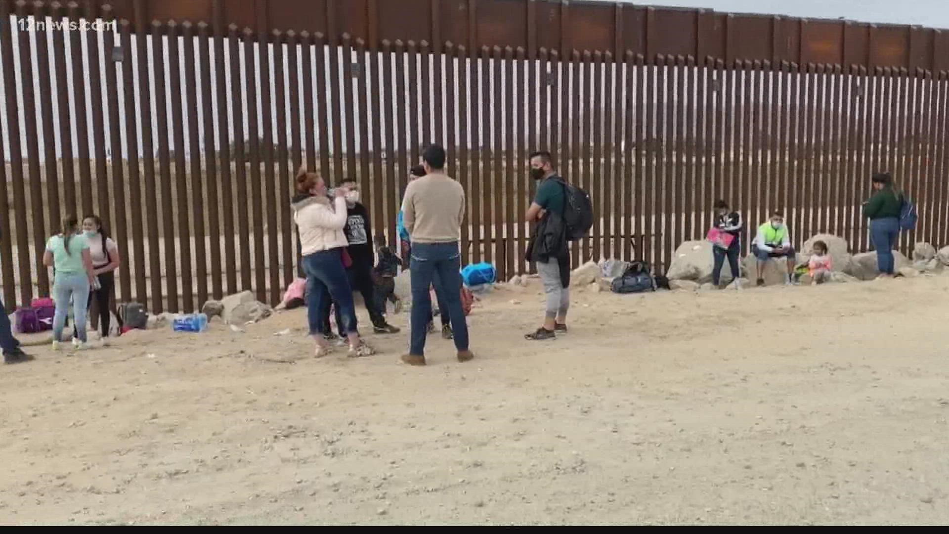 Video of migrants crossing the U.S.-Mexico border during Governor Doug Ducey's press conference in Yuma on Tuesday wasn't necessarily a surprise.