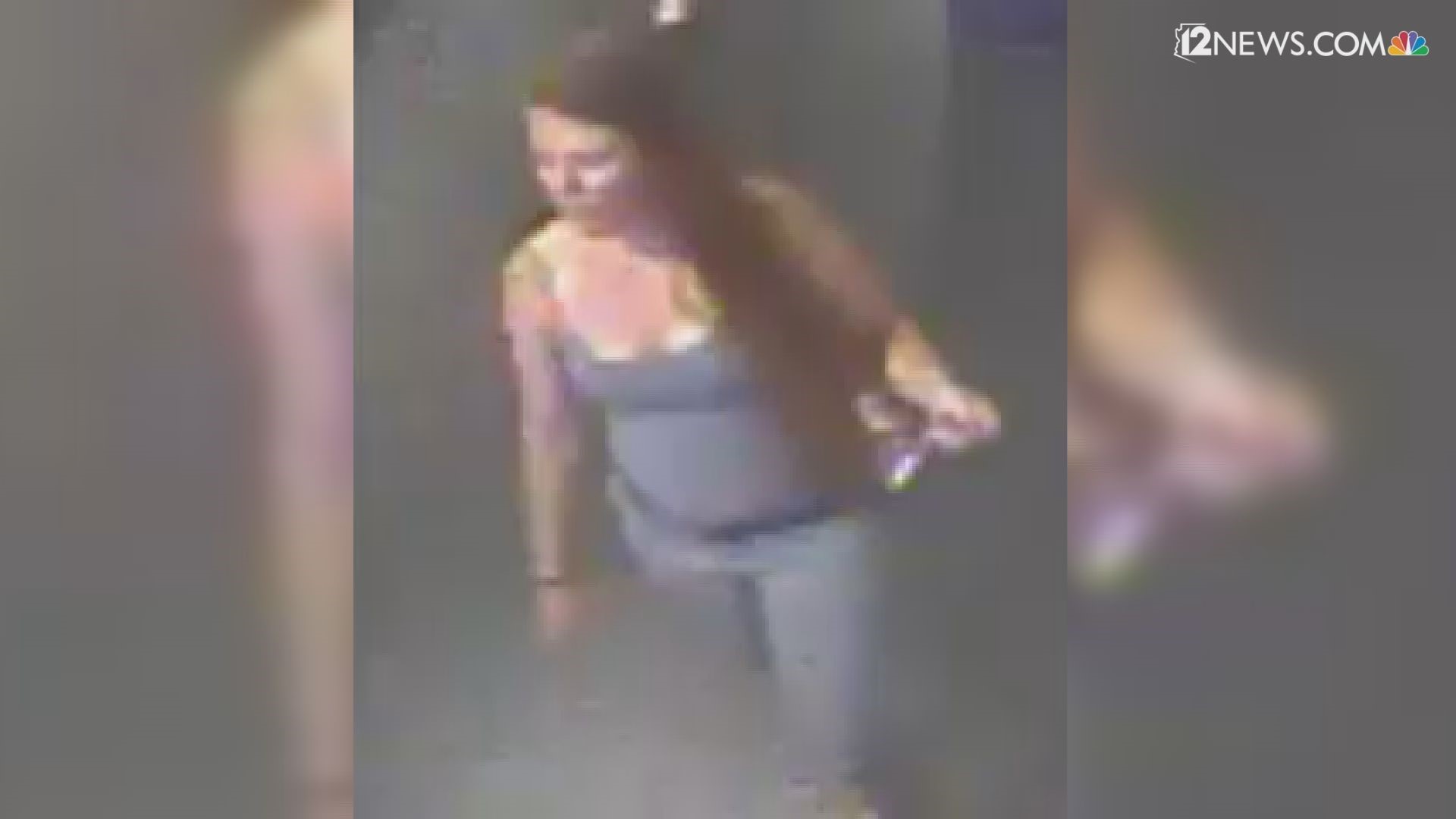 A woman is seen in surveillance video grabbing keys that are not hers from a gym key board and exiting the gym. She stole a 2015 red Scion TC from the gym parking lot. The suspect is described as a white female, 25-30 years old, brown hair, wearing gray spandex top, and bottom. If you have any information call Silent Witness. There is $1000 reward.