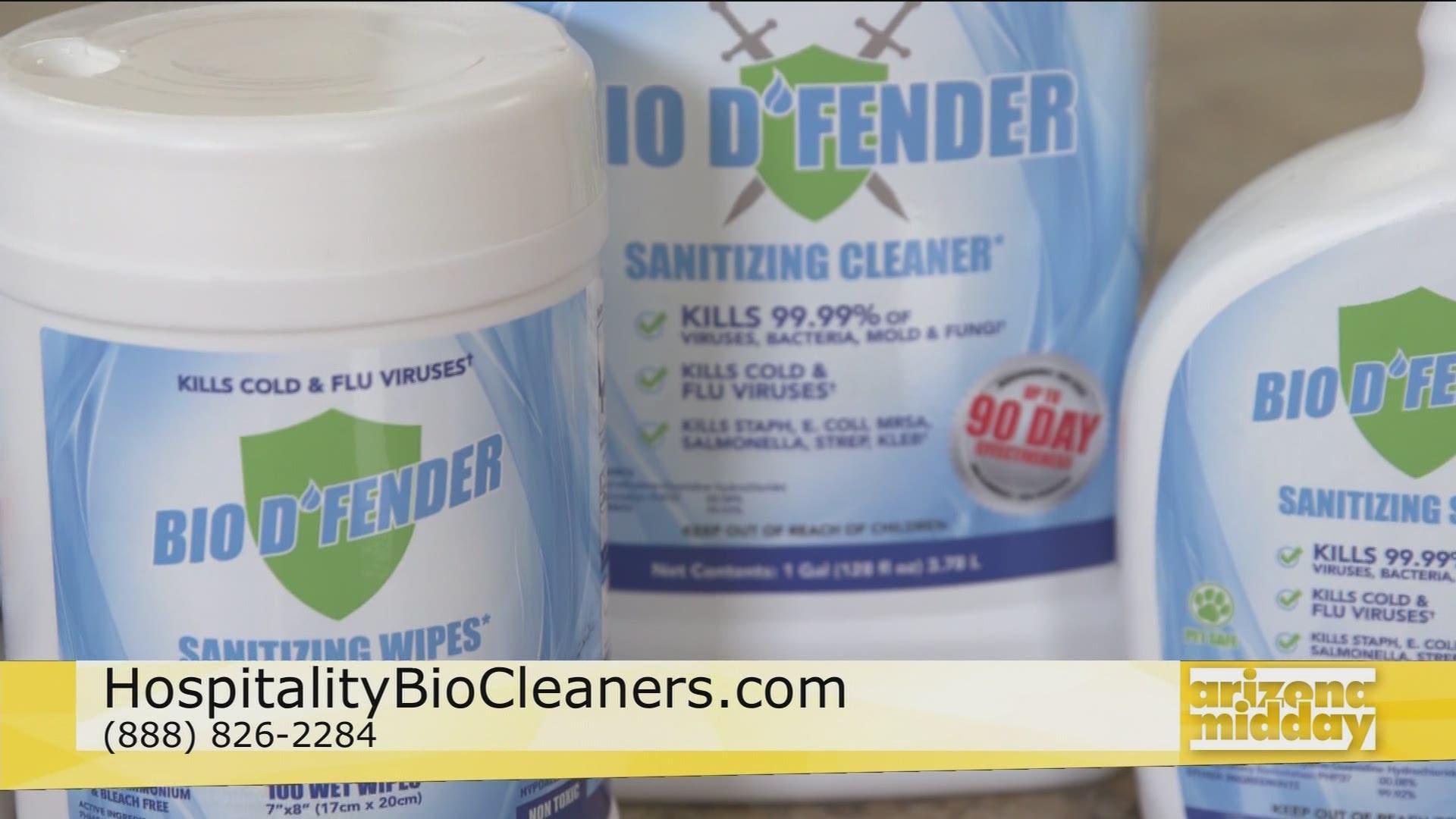 Tom James, Vice President of Hospitality Bio Cleaners, shows us how their cleaning products work plus how to start cleaning your home or business today