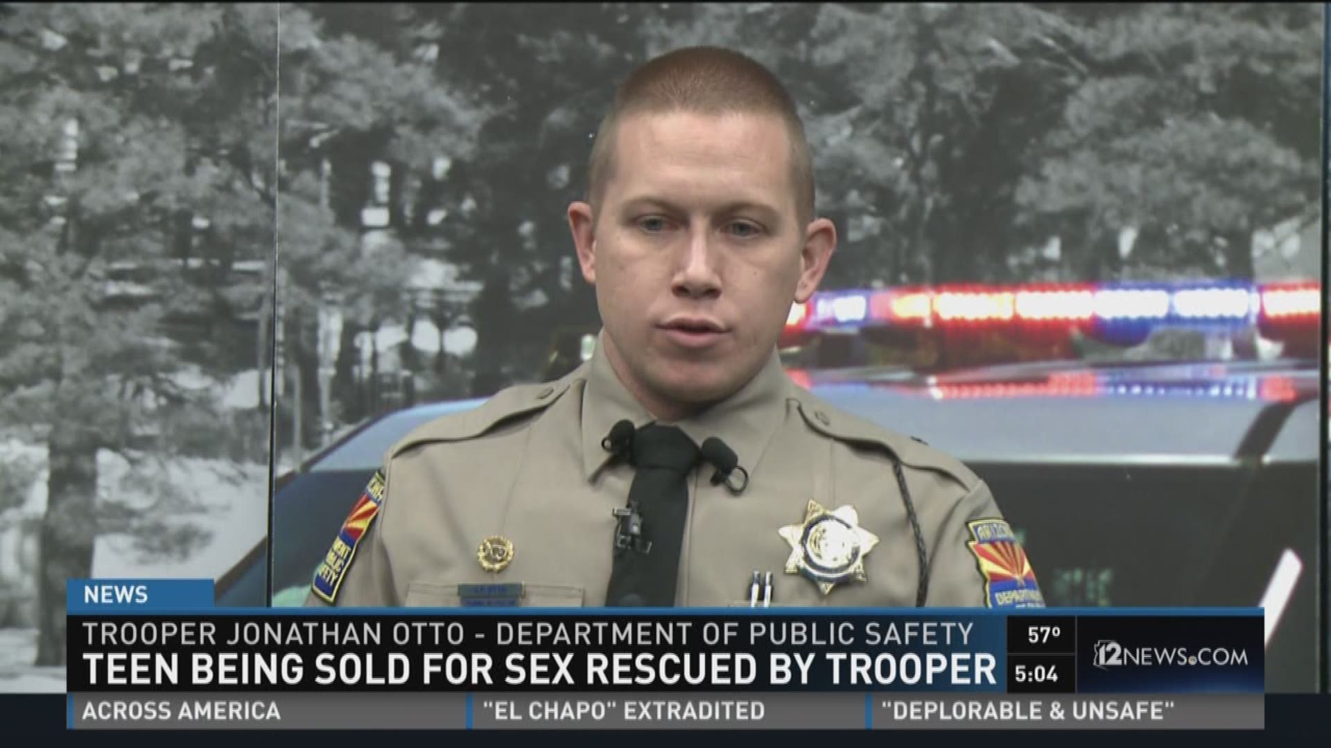 Arizona trooper rescues teen being sold for sex