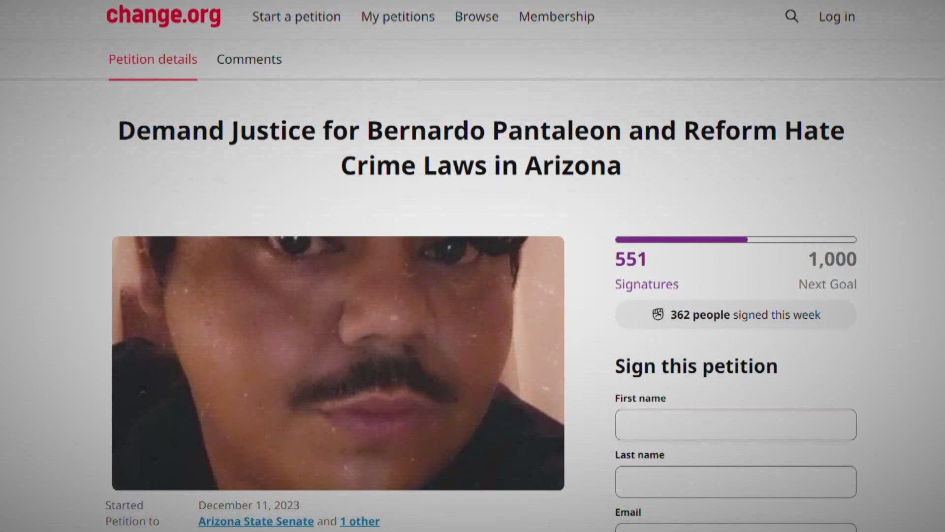 Bernardo Pantaleon’s loved ones say evidence shows it was clear he was targeted because he was gay.