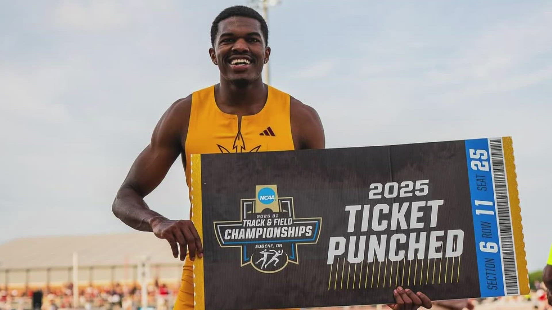 Lead by a local track player, 12Sports catches up with one of the fattest runners to compete in the NCAA championships.
