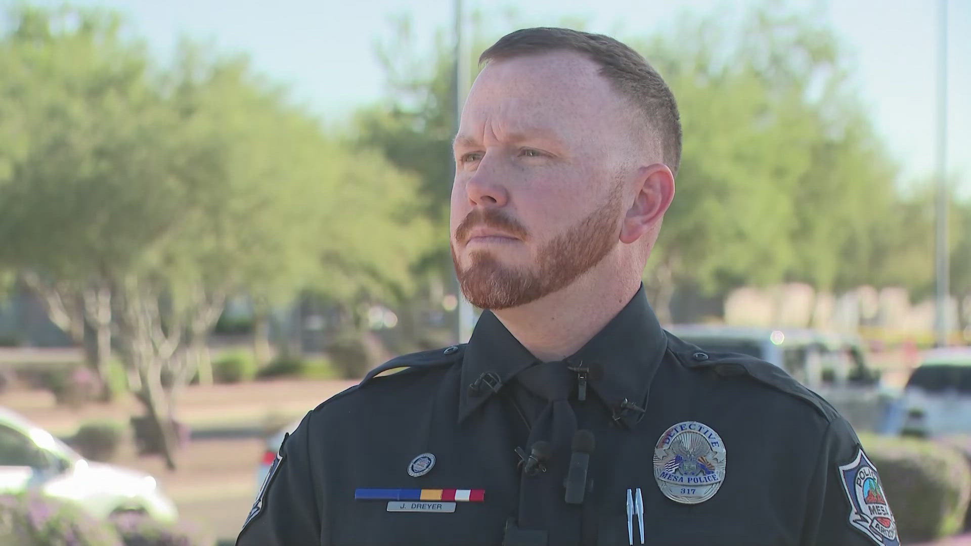 Officials give an update on a shooting that left an officer injured near Sossaman and Ray roads in the East Valley Wednesday morning.