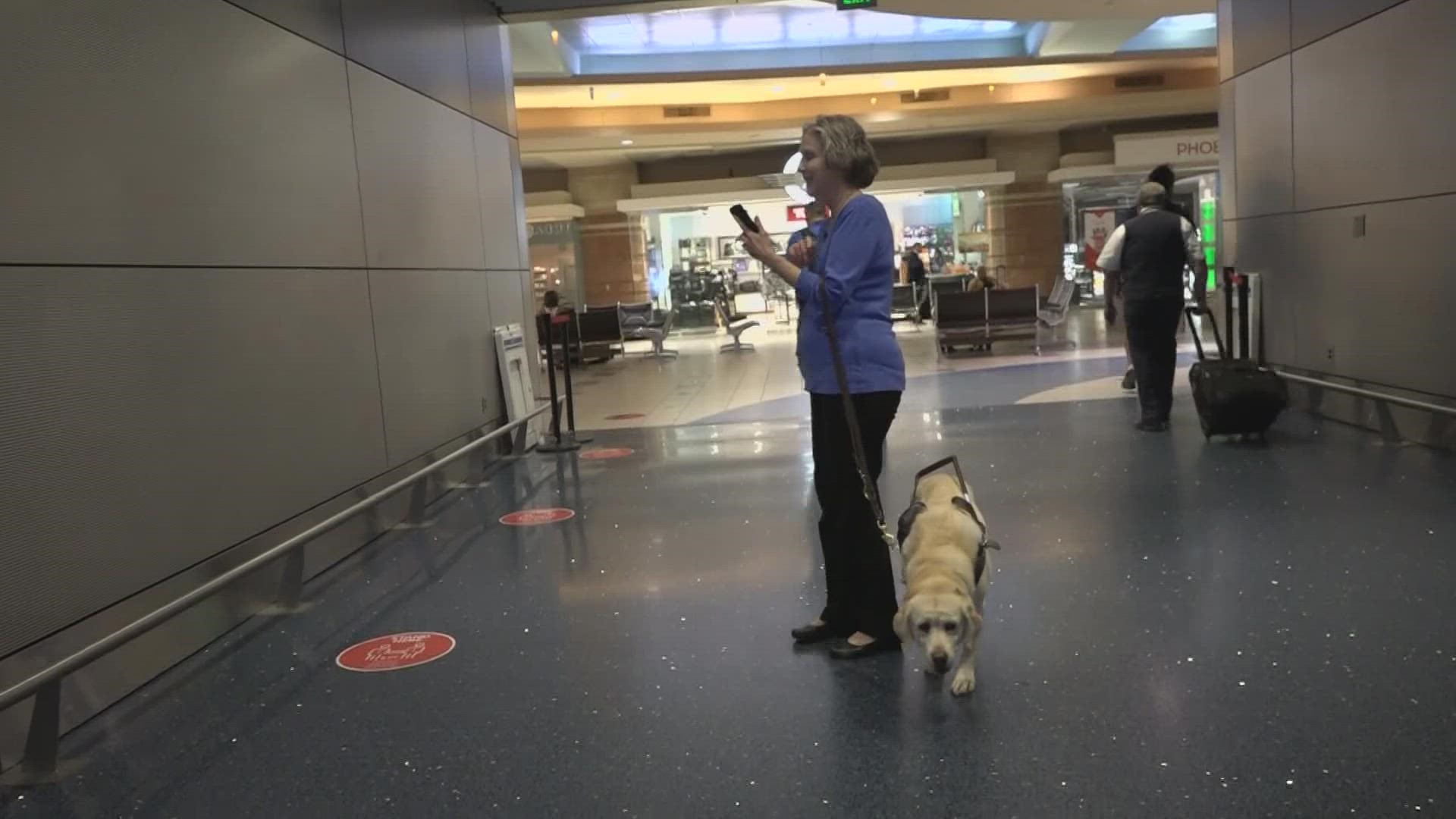 A new service at Phoenix Sky Harbor Airport is designed to assist travelers with vision loss. Jen Wahl has the details.