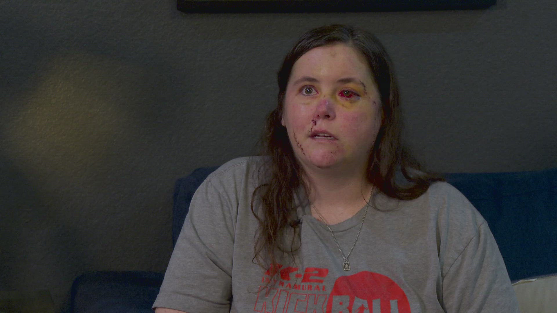 12News spoke exclusively with a woman who suffered severe stab wounds along with her children when an unknown man broke into her home last week.