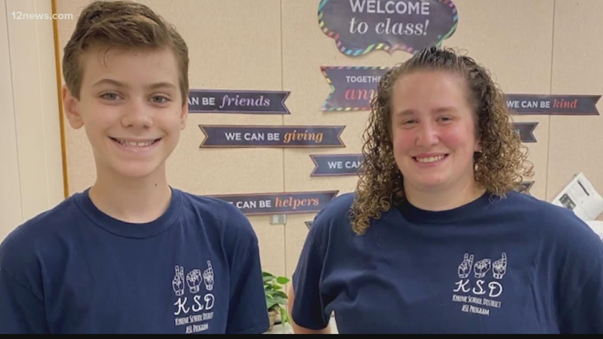 It’s an incredible story out of the East Valley, an 8th-grade student is raising money to replace his teacher’s hearing aid, something her insurance isn’t covering.