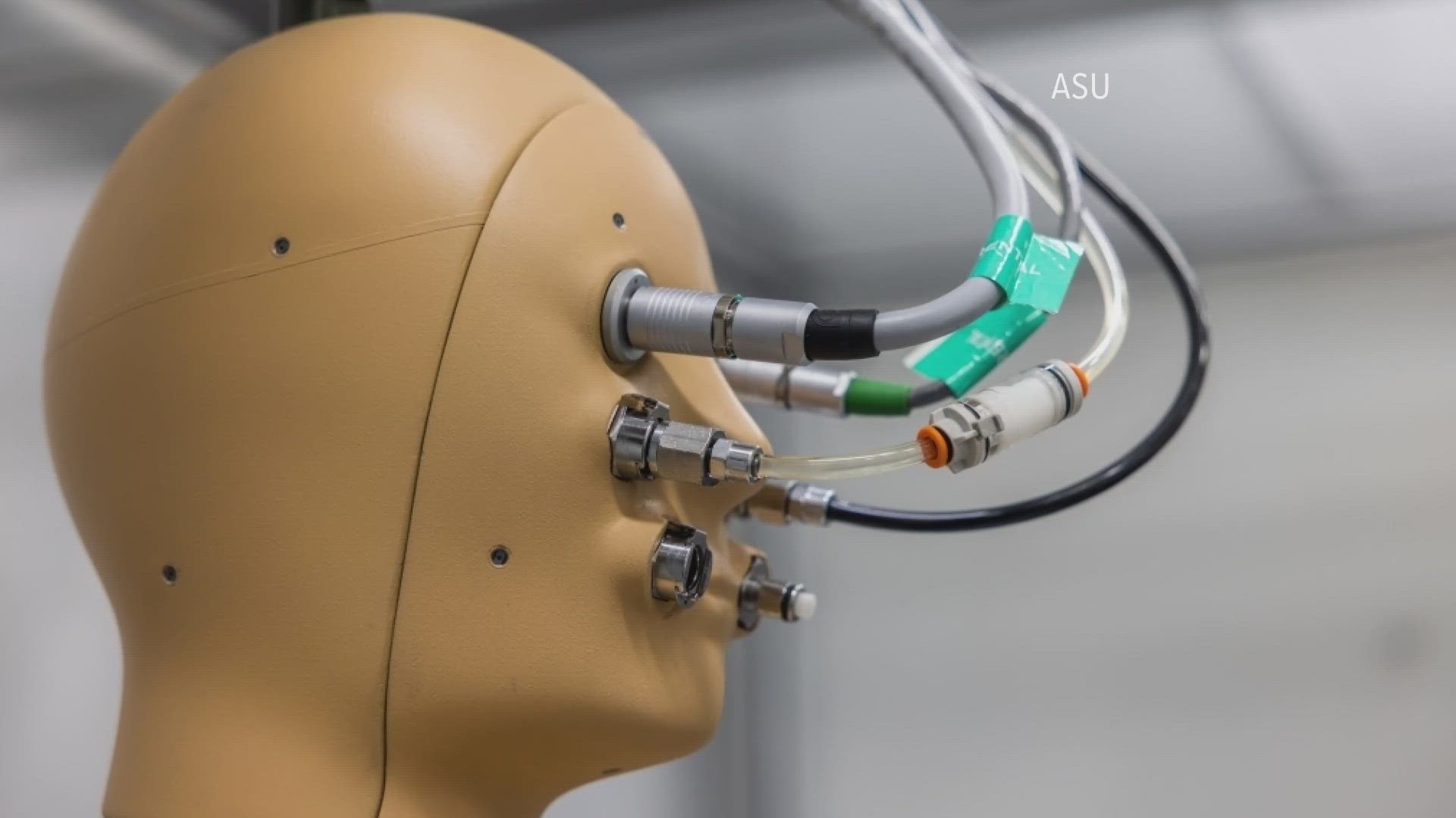 The ASU "manikin" has 140 sweat pores that can provide data on how human bodies experience extreme heat.