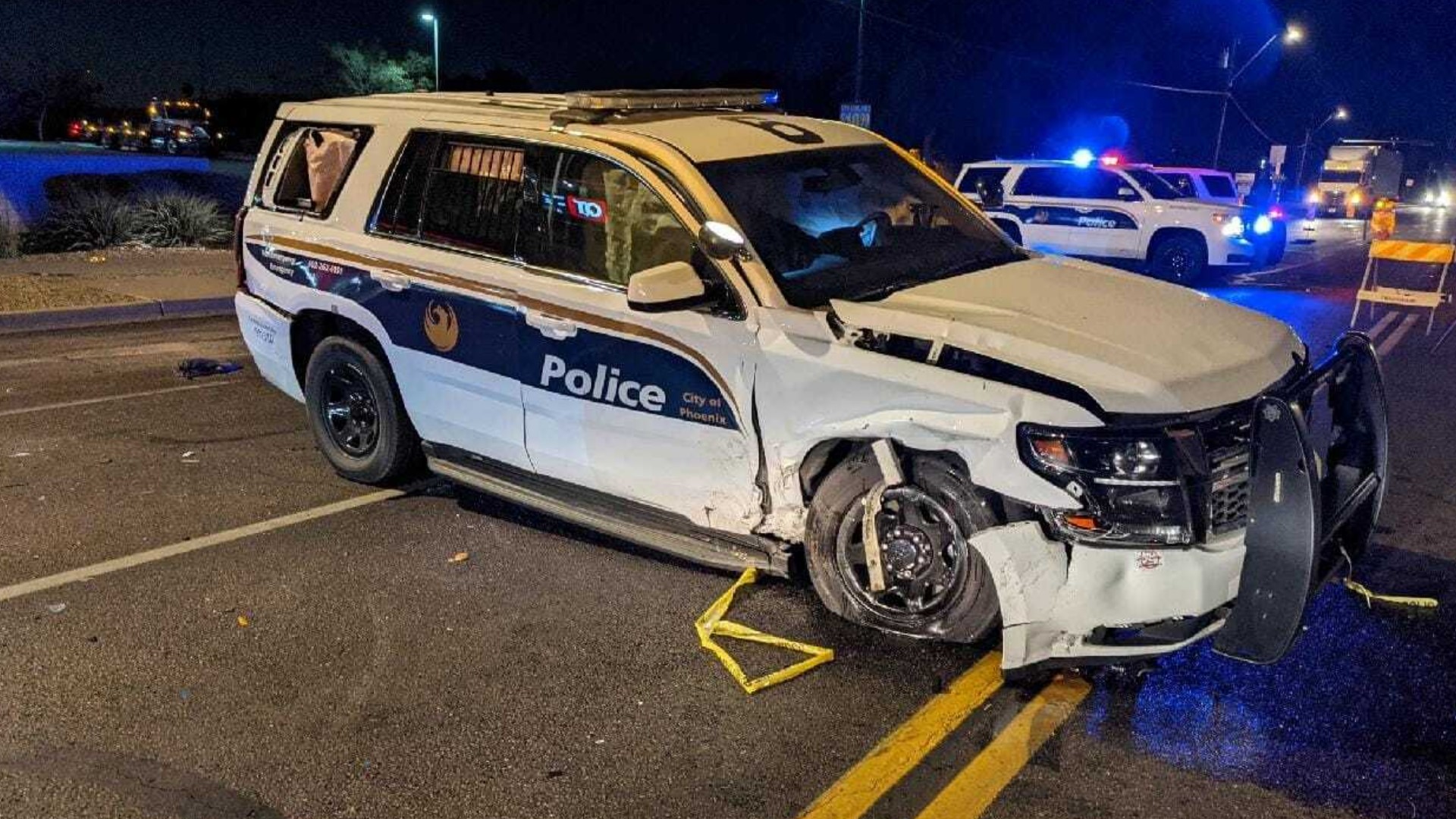 Officers Injured After Vehicle Crashes Through Barricade, Hits Patrol ...