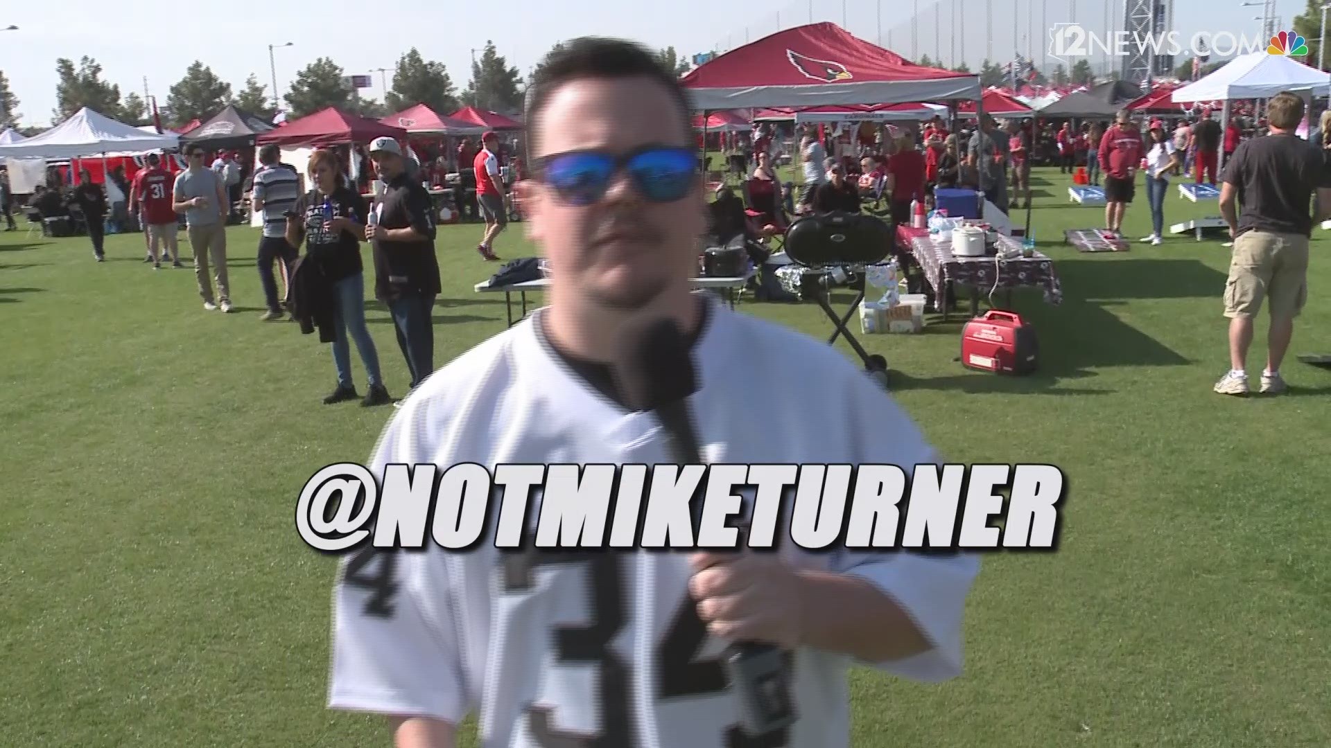 The Black Hole was in full effect at the Raiders vs Cardinals game, and Comedian Mike Turner took to the great lawn to see how easy it is to troll Raiders fan.