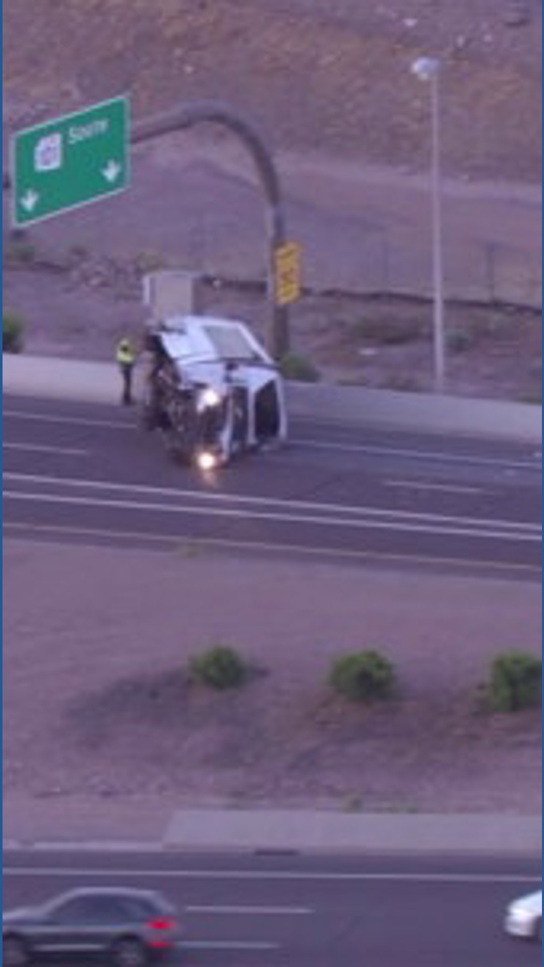 Crash involving a rolled-over truck occurs along Eastbound Loop 202 Red ...