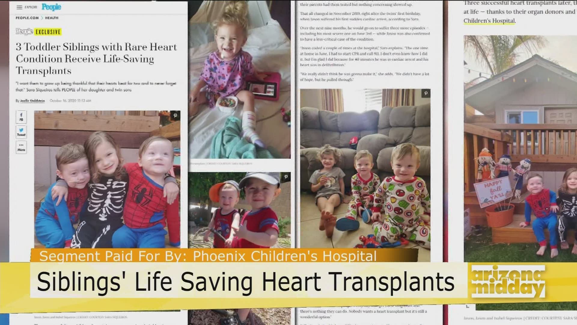 Siqueiros Family shares how their three children underwent heart transplants and how the Phoenix Children's Hospital Heart Center helped make this possible