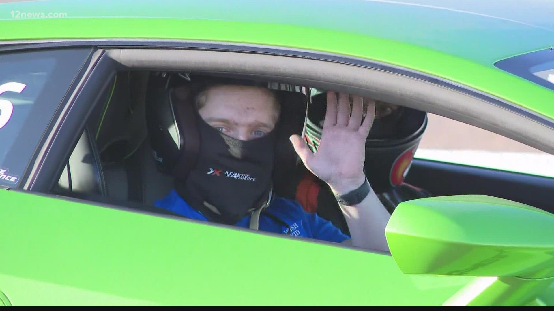 Make-A-Wish teen lives out supercar dream at Wild Horse Pass Motorsports  Park