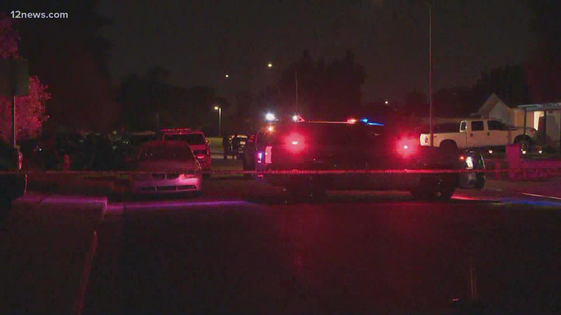 Phoenix police are in a standoff with a man who investigators said shot at officers Tuesday night.