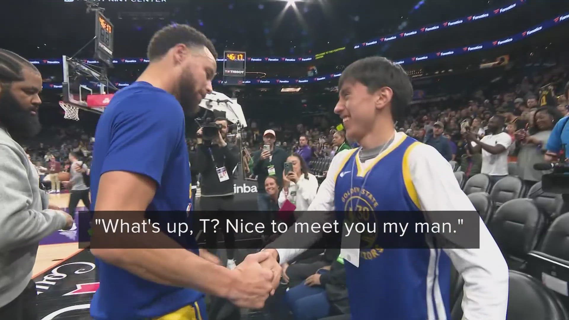 On Tuesday night, T Ramirez got the opportunity to meet his favorite basketball player Steph Curry.