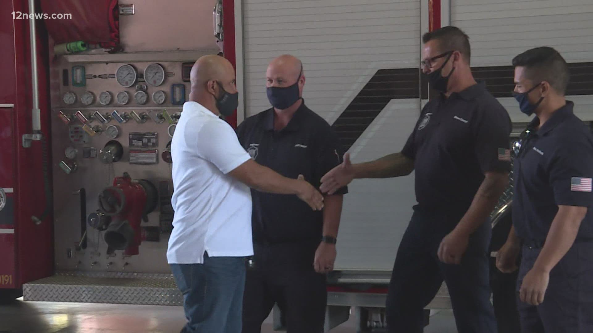 A Buckeye man suffered a major heart attack and survived, thanks to some dedicated first responders. Today, he got to meet the men who saved him.