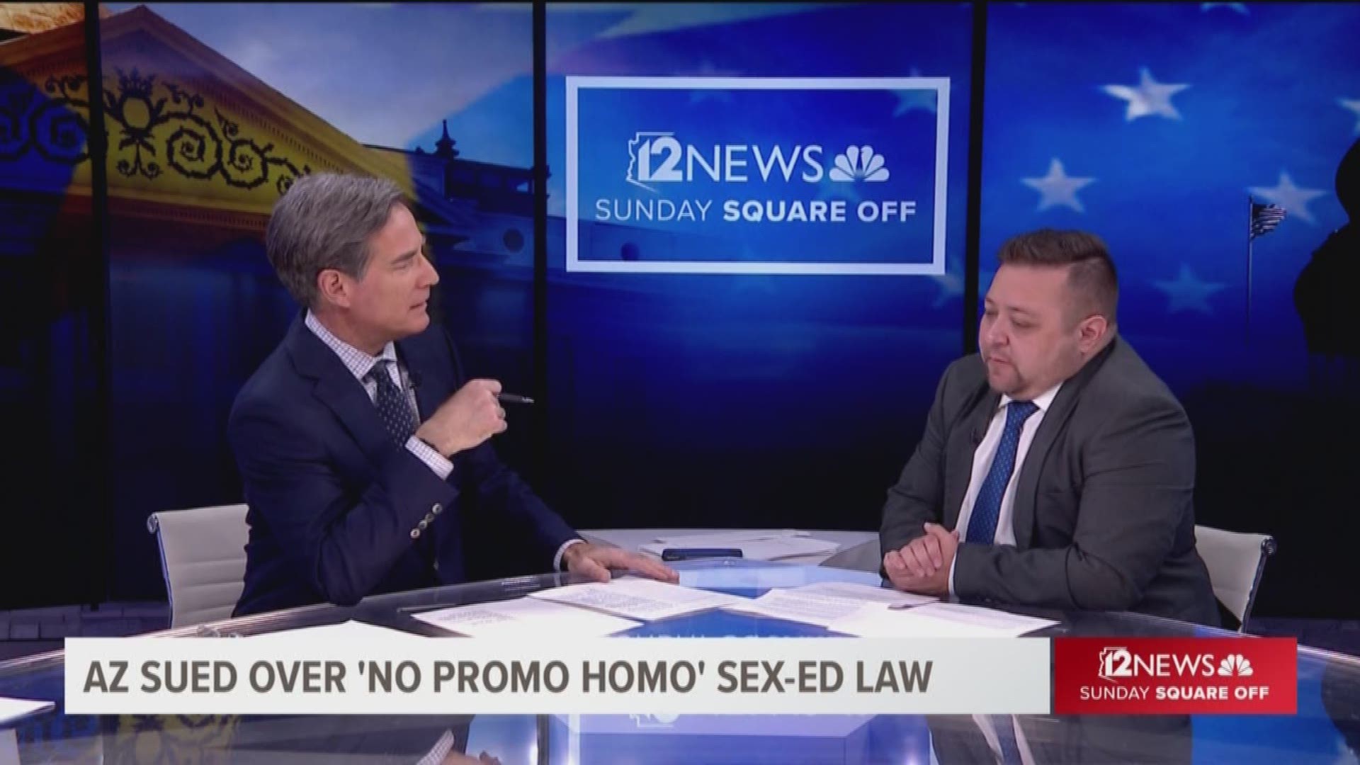 A new federal lawsuit would toss out Arizona's so-called "no promo homo" law, a 30-year-old statute that bars a positive portrayal of homosexuality in schools' sex-education classes. We hear from one of the plaintiffs, Michael Soto, executive director of Equality Arizona.