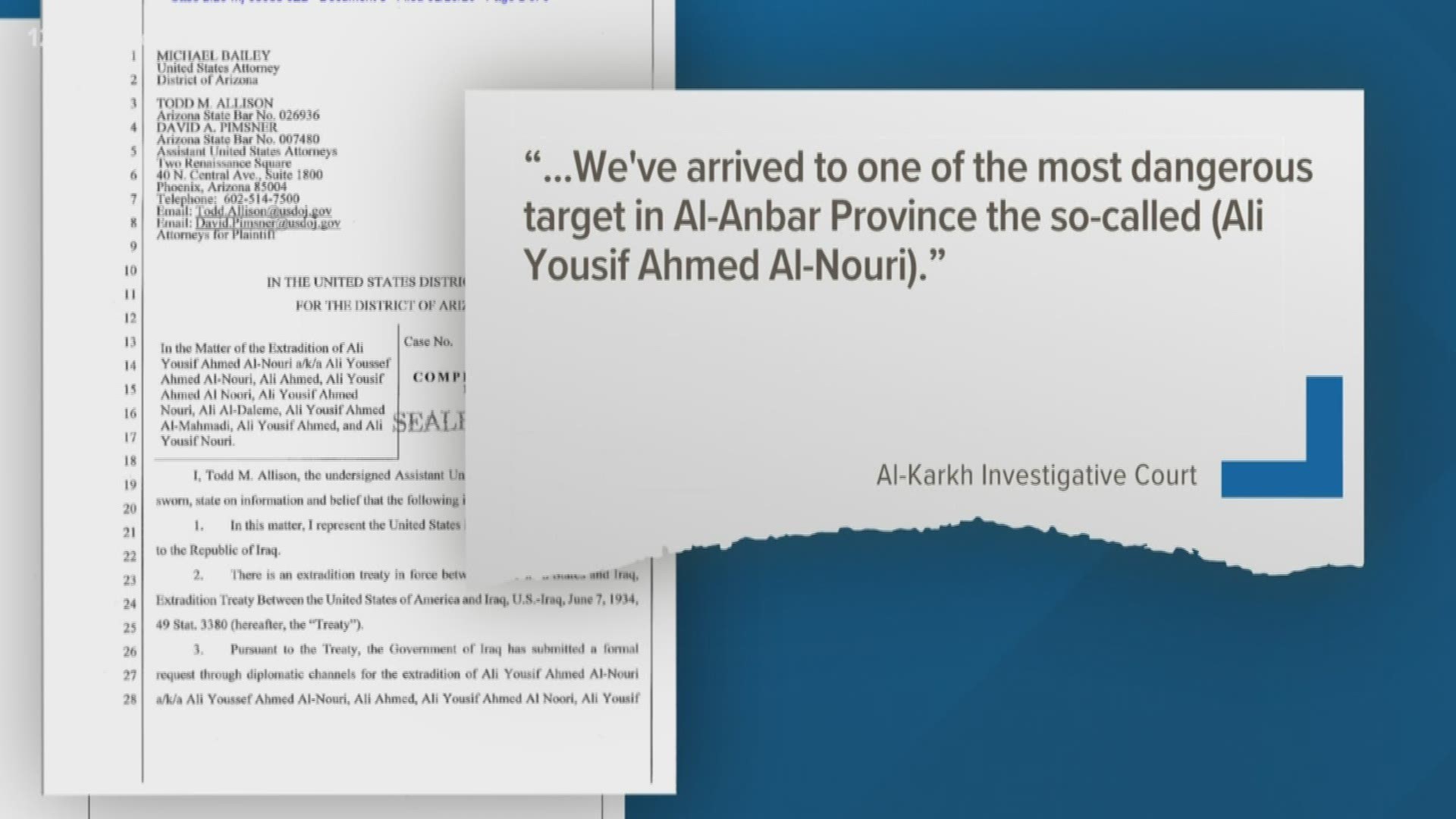 A Phoenix man, who has been arrested, is accused of being a member of Al-Qaeda. Ali Yousif Ahmed Al-Nouri has an extradition hearing Tuesday morning.
