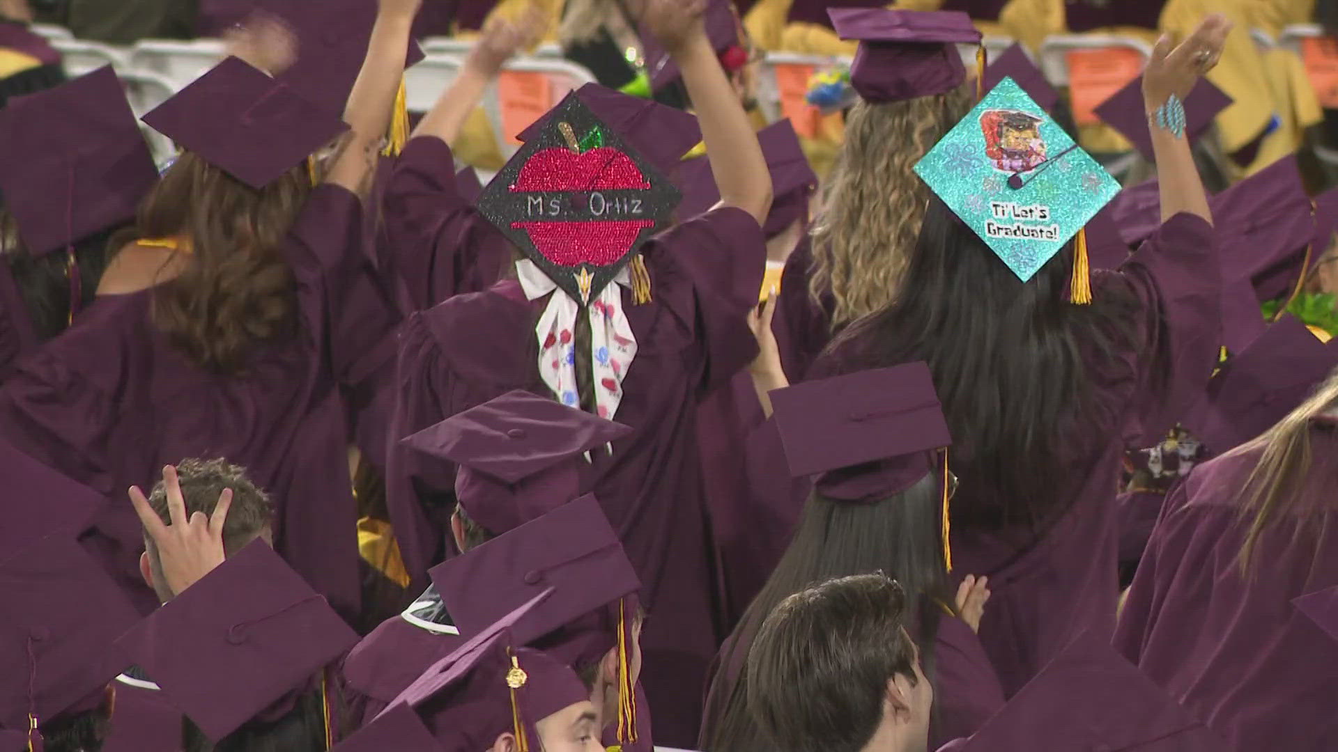 20,000 students are graduating from Arizona State University this spring and the university held their commencement ceremony Monday.