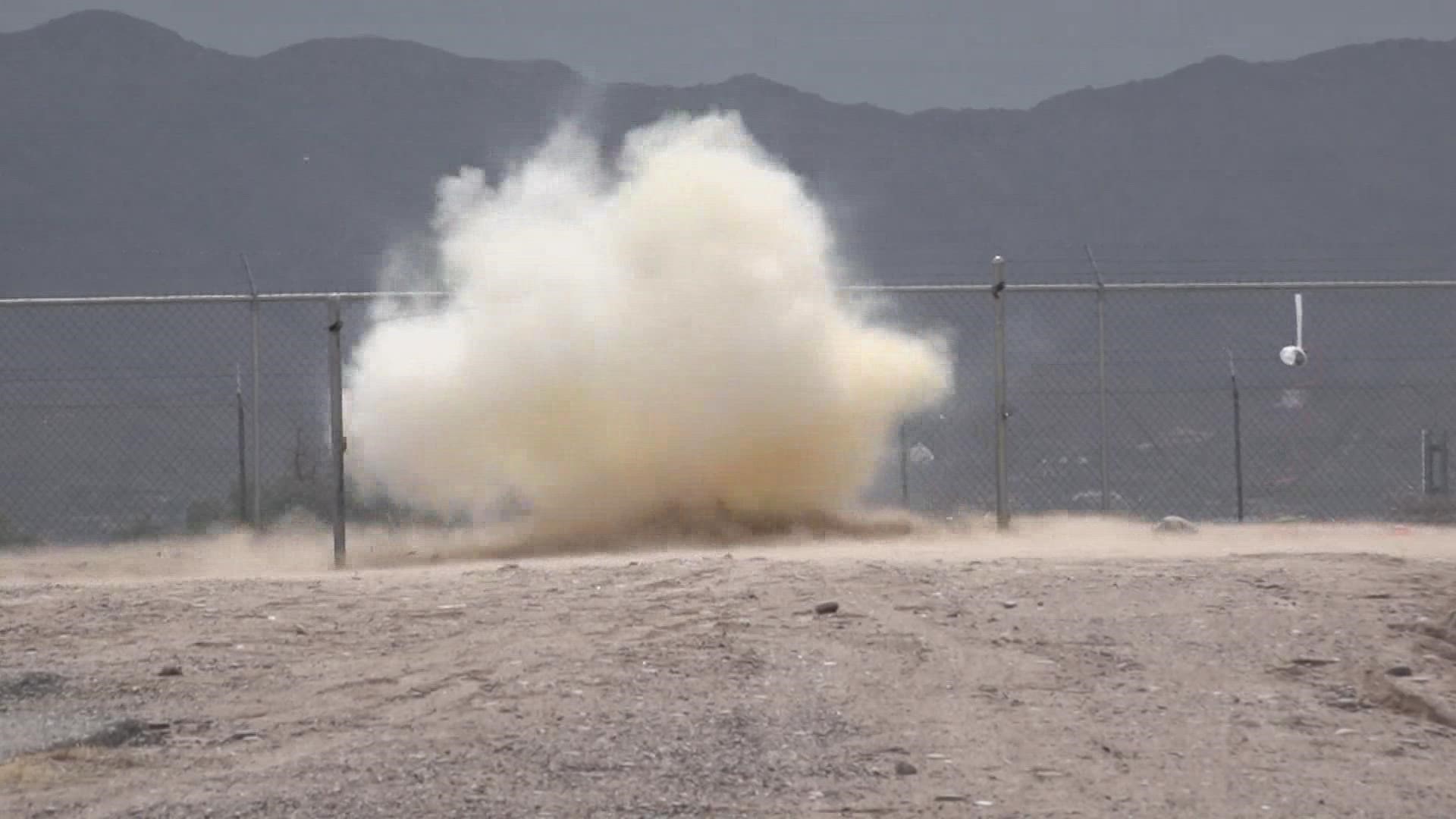 Local, state and federal agencies gathered in the Valley today to demonstrate just how explosive everyday home products can be.