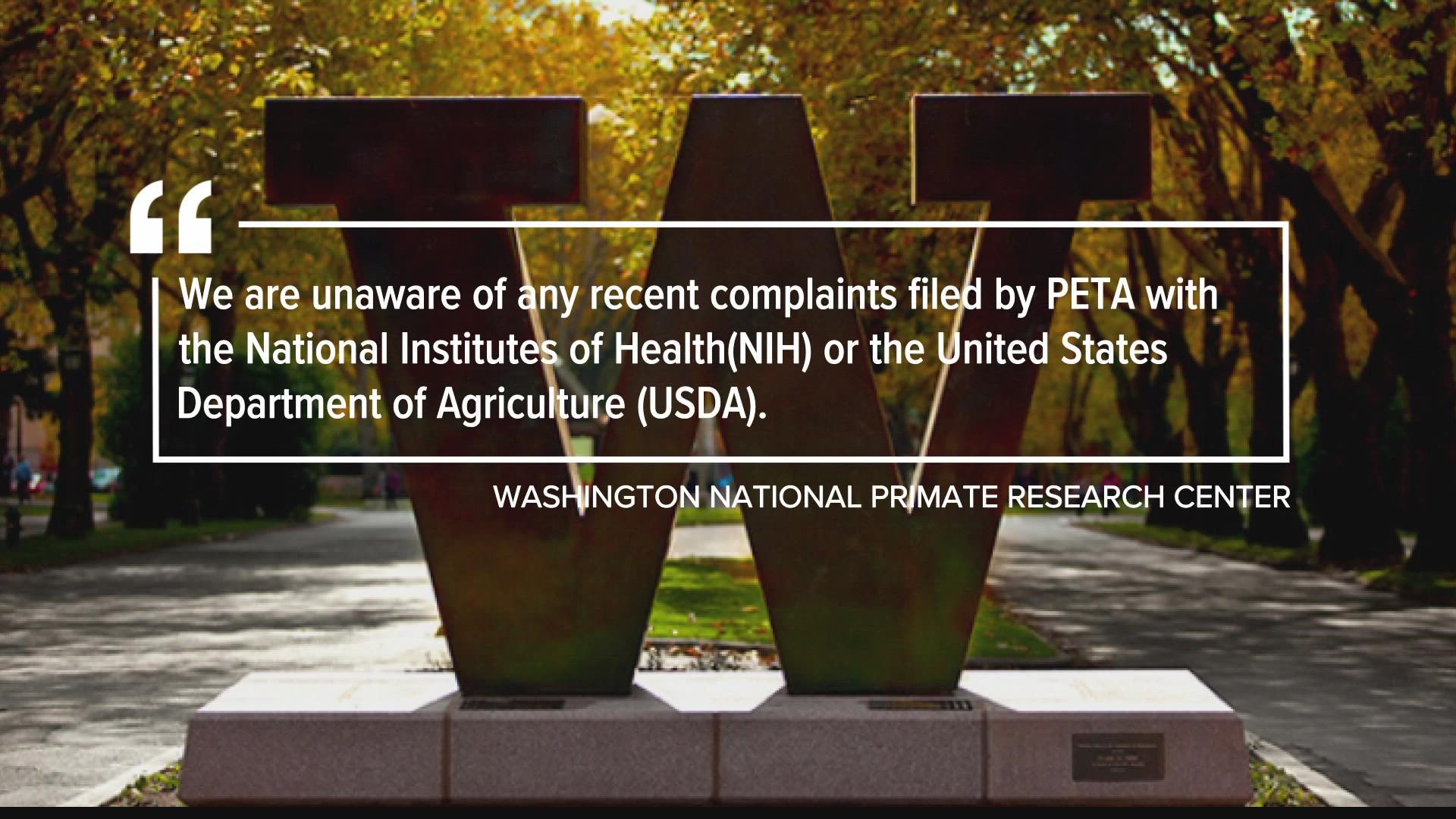 PETA sent letters to the National Institute of Health and the U.S. Dept. of Agriculture after reviewing autopsy reports for hundreds of monkeys in the Mesa facility.