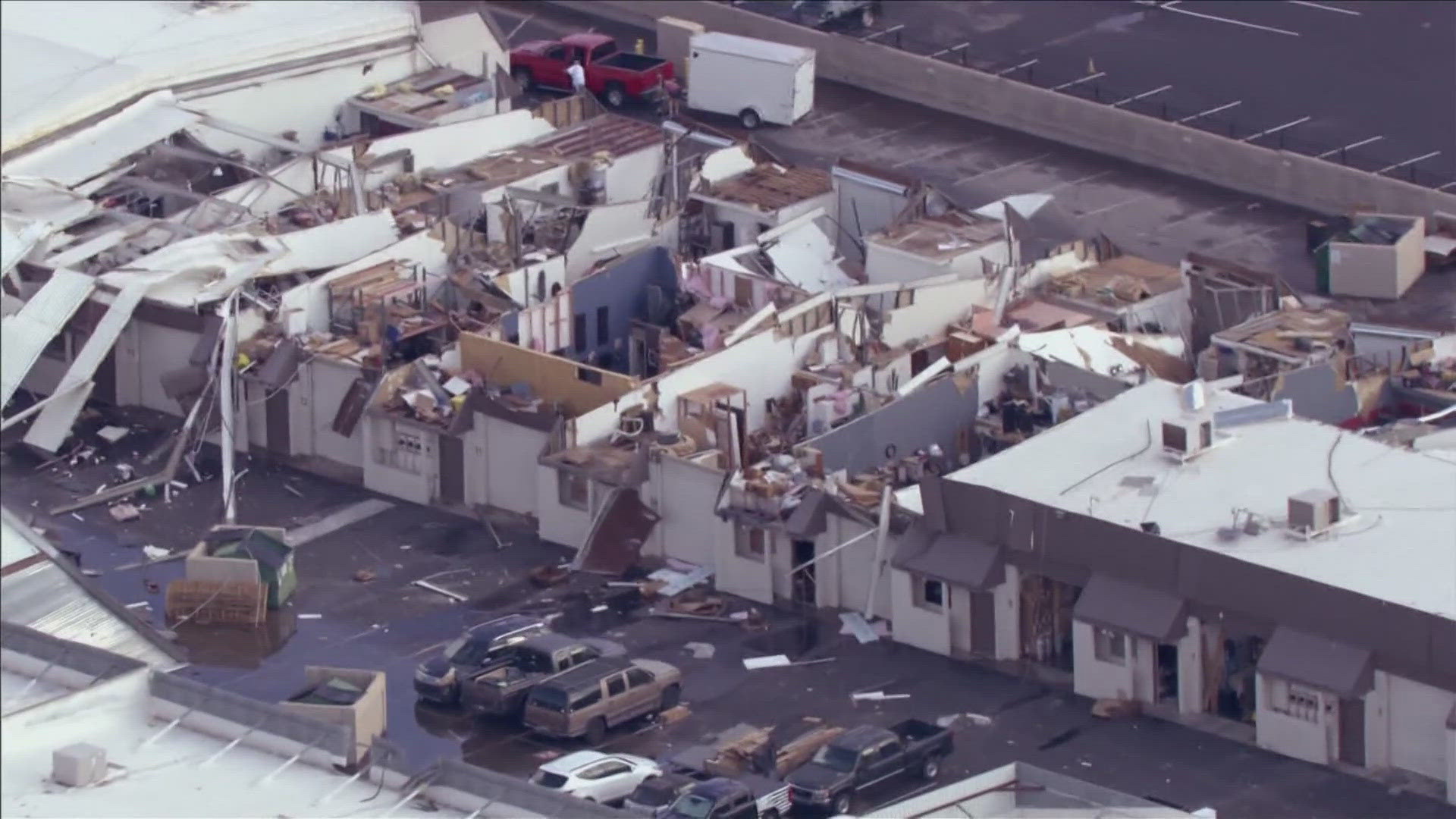 A roof was ripped off a business near Kyrene and Baseline Roads during recent storms. Here's how they're dealing with the damage.