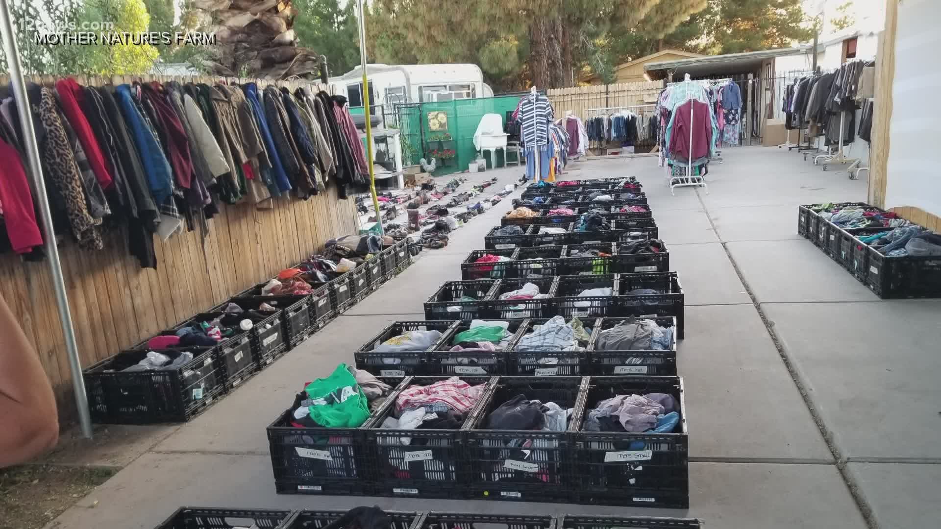Arizona is reopening, but many are still struggling. Mother Nature's Farm and the ARIS Foundation teamed up to provide a free clothing drive.