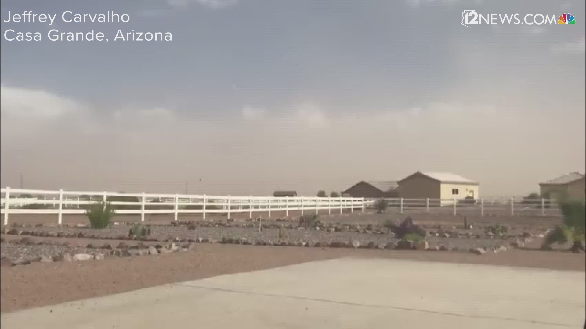 12 News viewers shared videos of the wall of dust as it moved over their homes from Casa Grande to Gilbert.