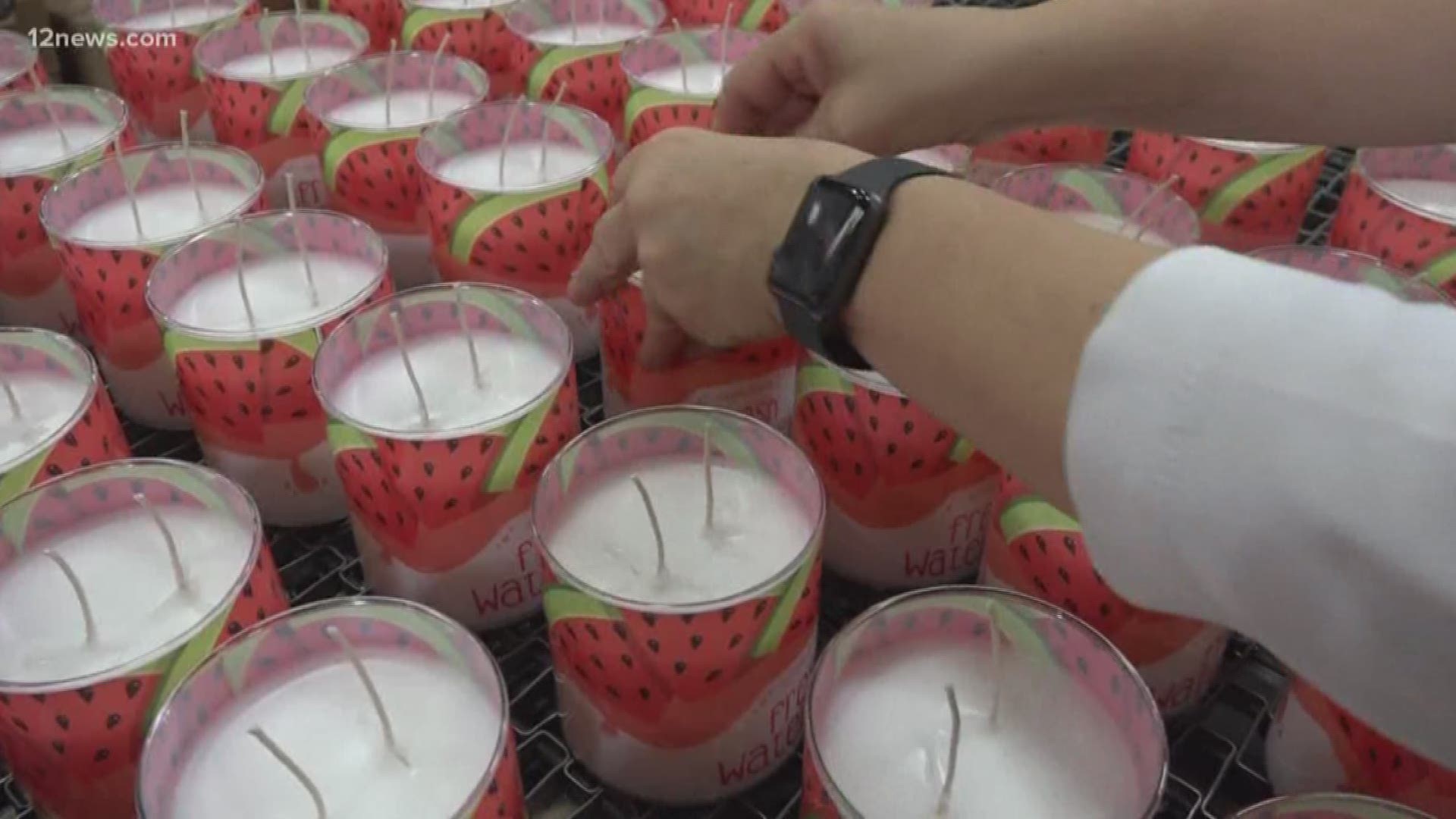 Rachel Cole recently visited Gold Canyon to learn more about how the fragrant-filled candles are created.