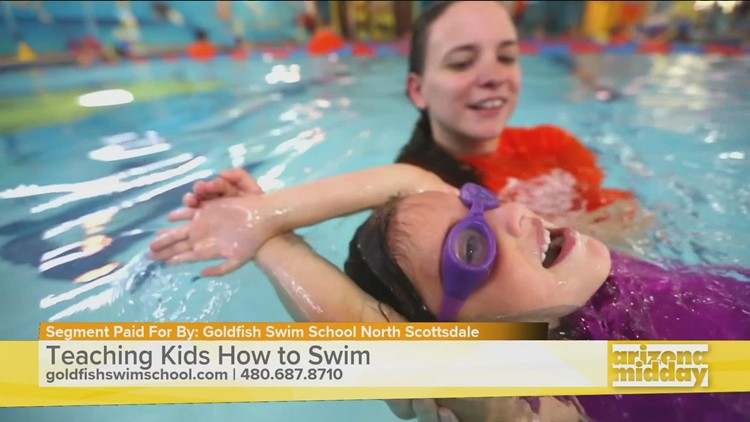 Get your little fish ready for pool season with Goldfish Swim School!