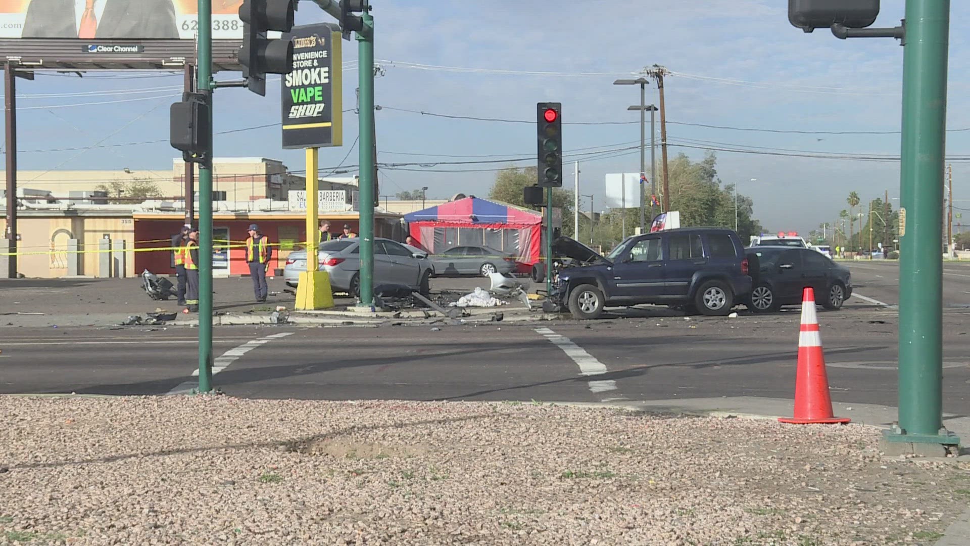 One of the most dangerous intersections in the Valley is the scene of two major crashes in less than 24 hours.