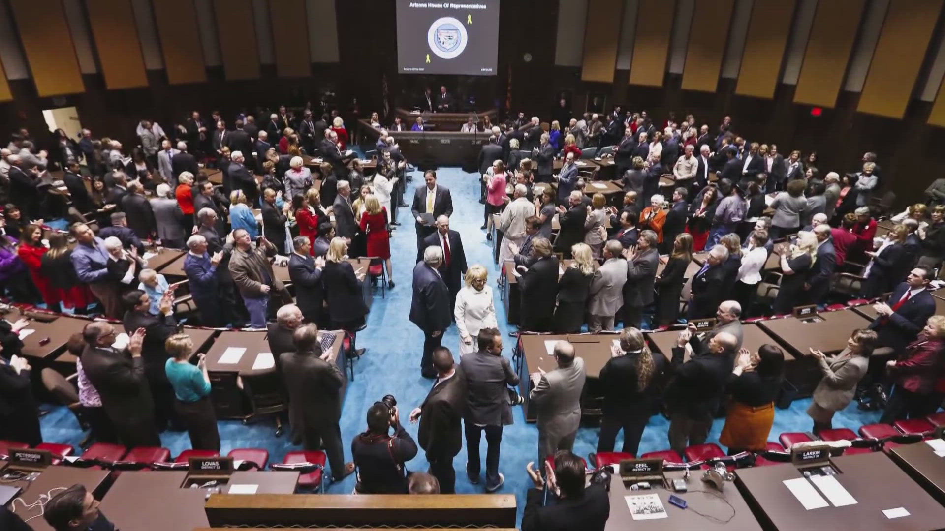 The state legislative session in Arizona is set to begin Monday. Among the scheduled events is the "State of the State" speech given by Gov. Katie Hobbs.