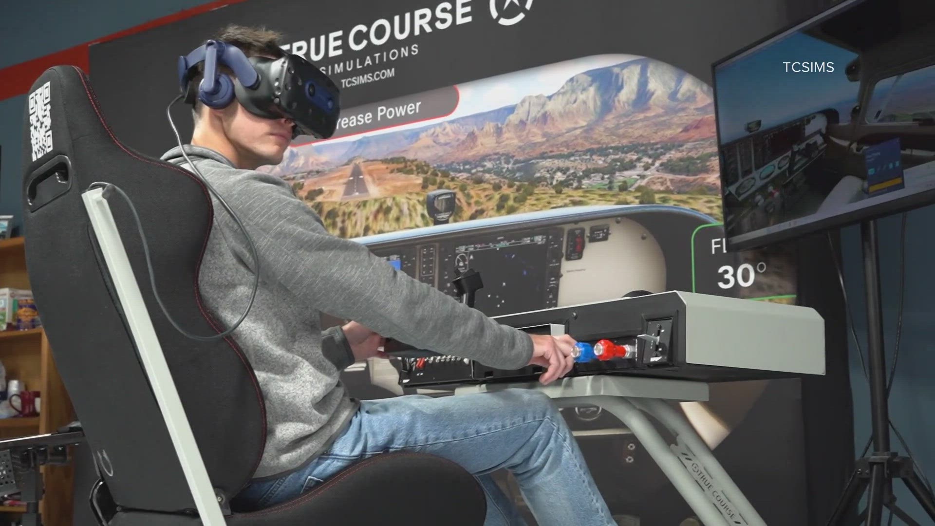 A local company is using virtual simulators to help train pilots more efficiently. Jen Wahl has the details.