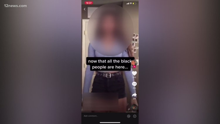 Gilbert Teen Apologizes For Racist Tiktok That Went Viral 12news Com - say no to racism anti racism t shirt roblox