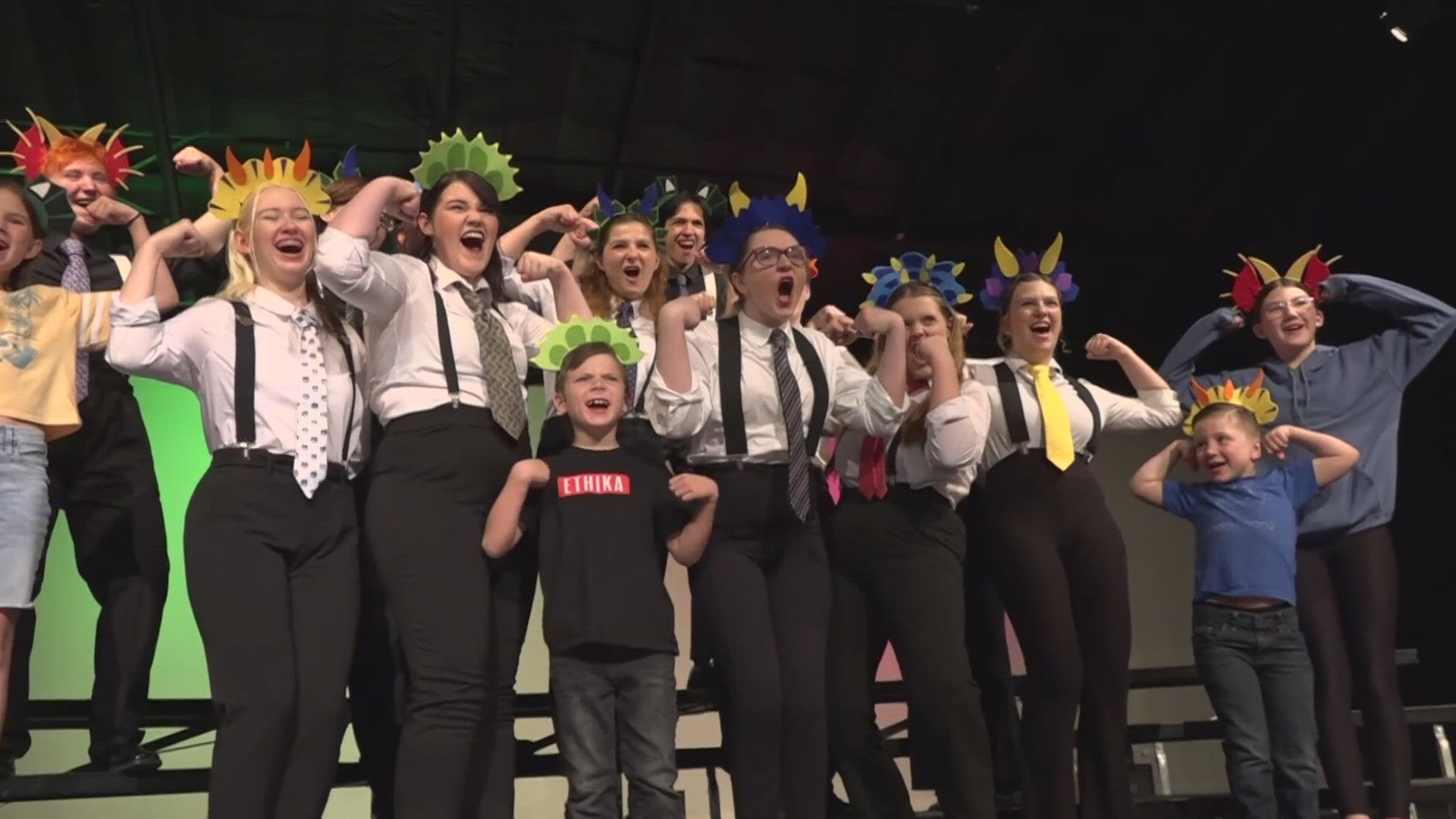 "The Dinosaur Disaster," written by the four Porter siblings, went from words to song and was performed for the family on stage this week.