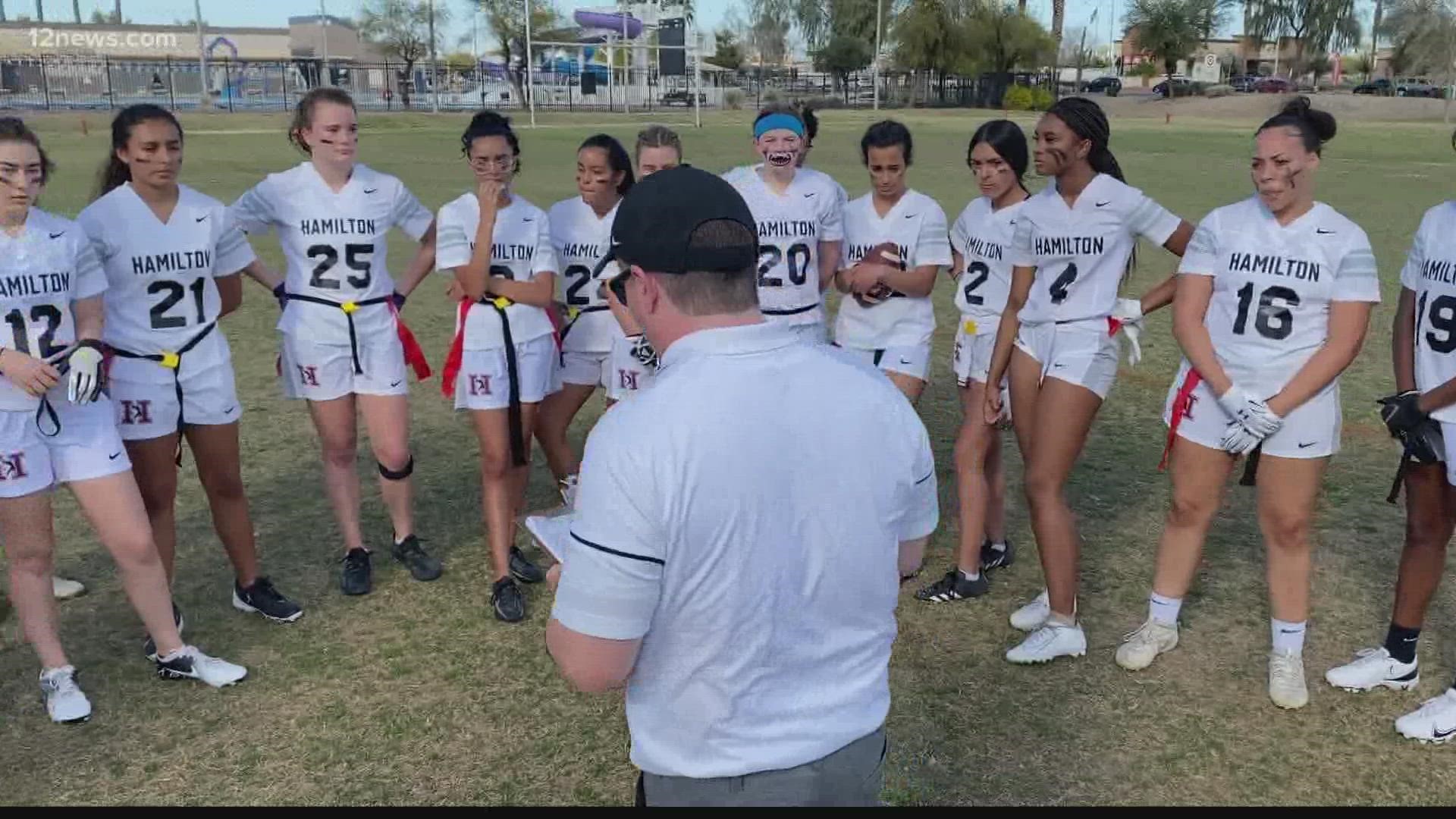 Thursday afternoon in Chandler saw one of many steps toward the goal of major girls’ flag football a varsity sport in Arizona.
