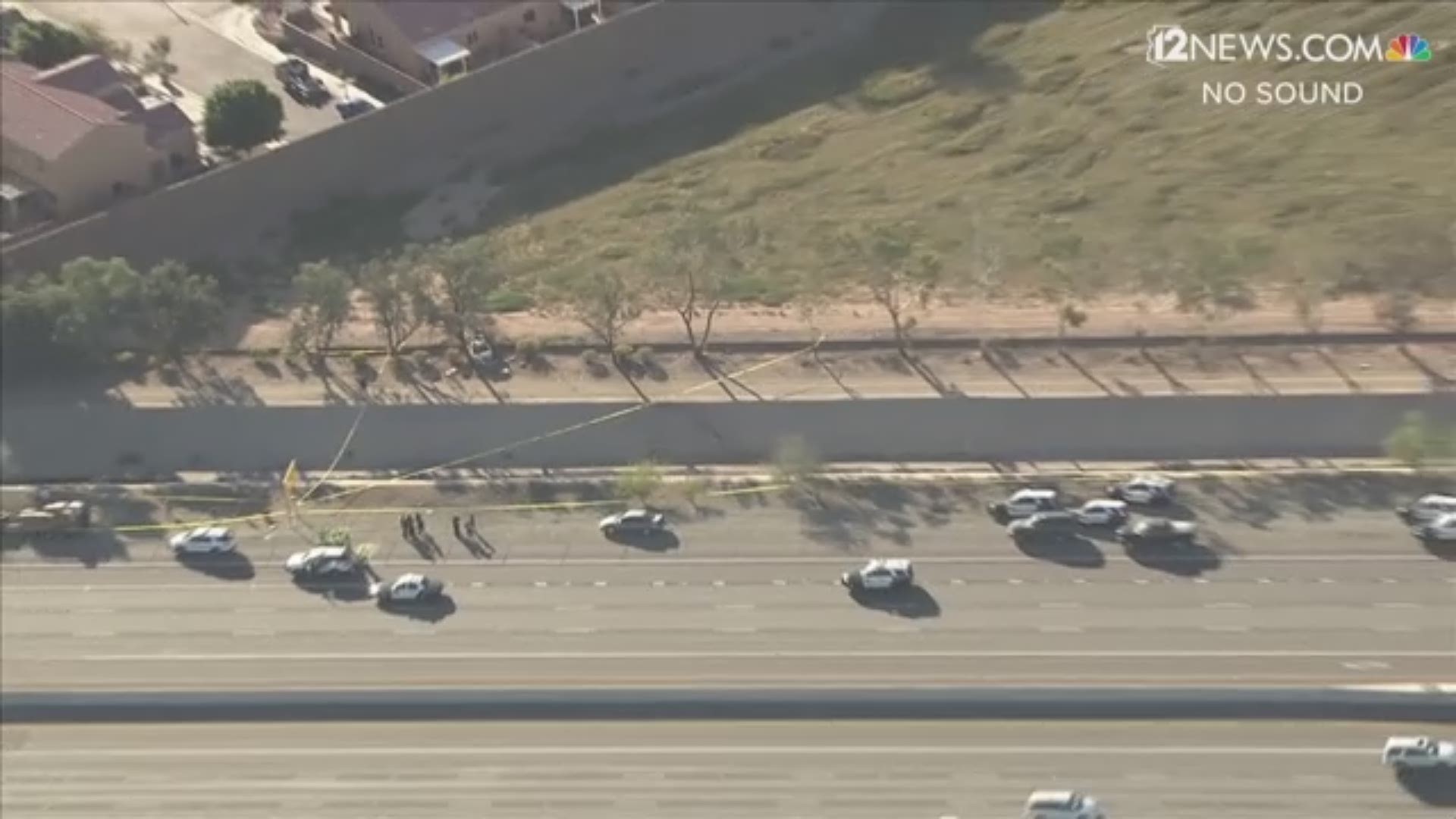 Aerial footage from Sky 12 showed a large police presence in the area early Friday morning.