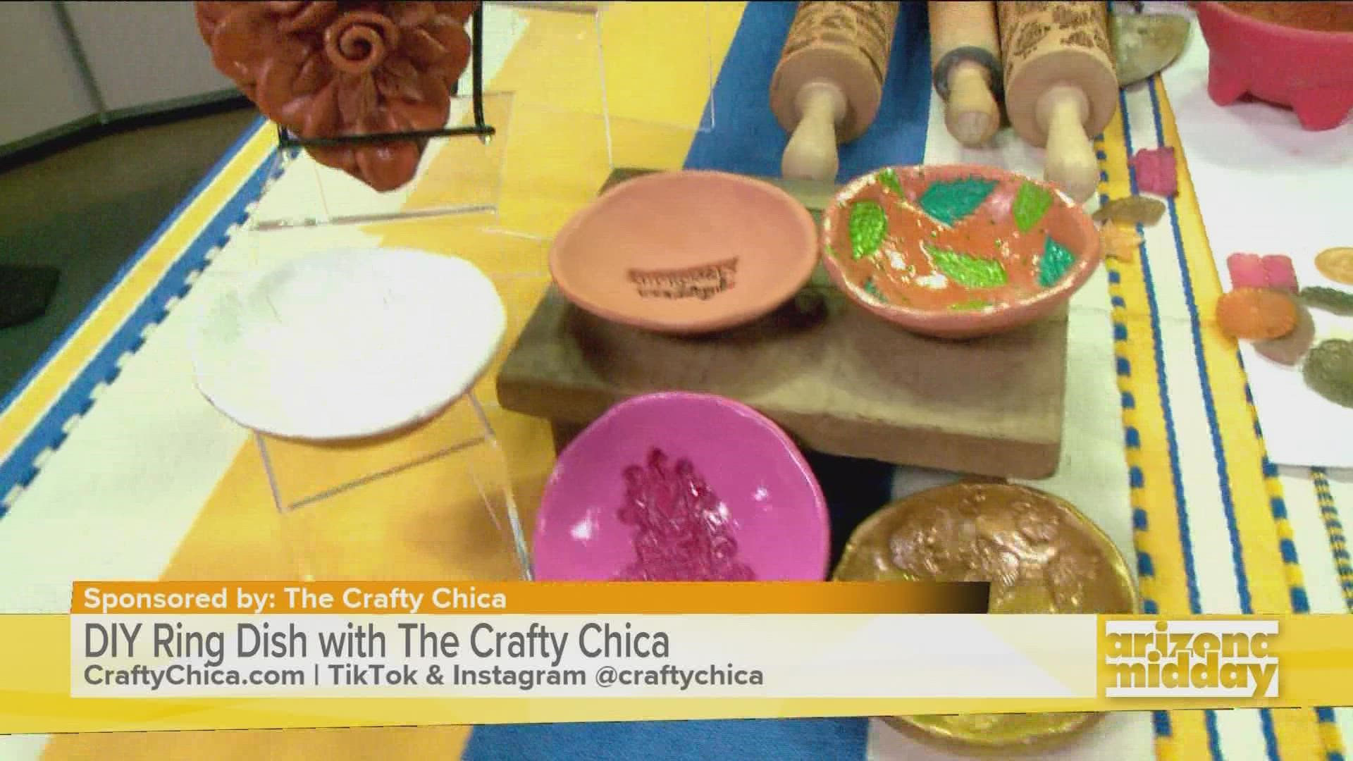 Kathy, The Crafty Chica, shows us how to create this simple & cute ring dish plus all the projects she's been a part of this year!