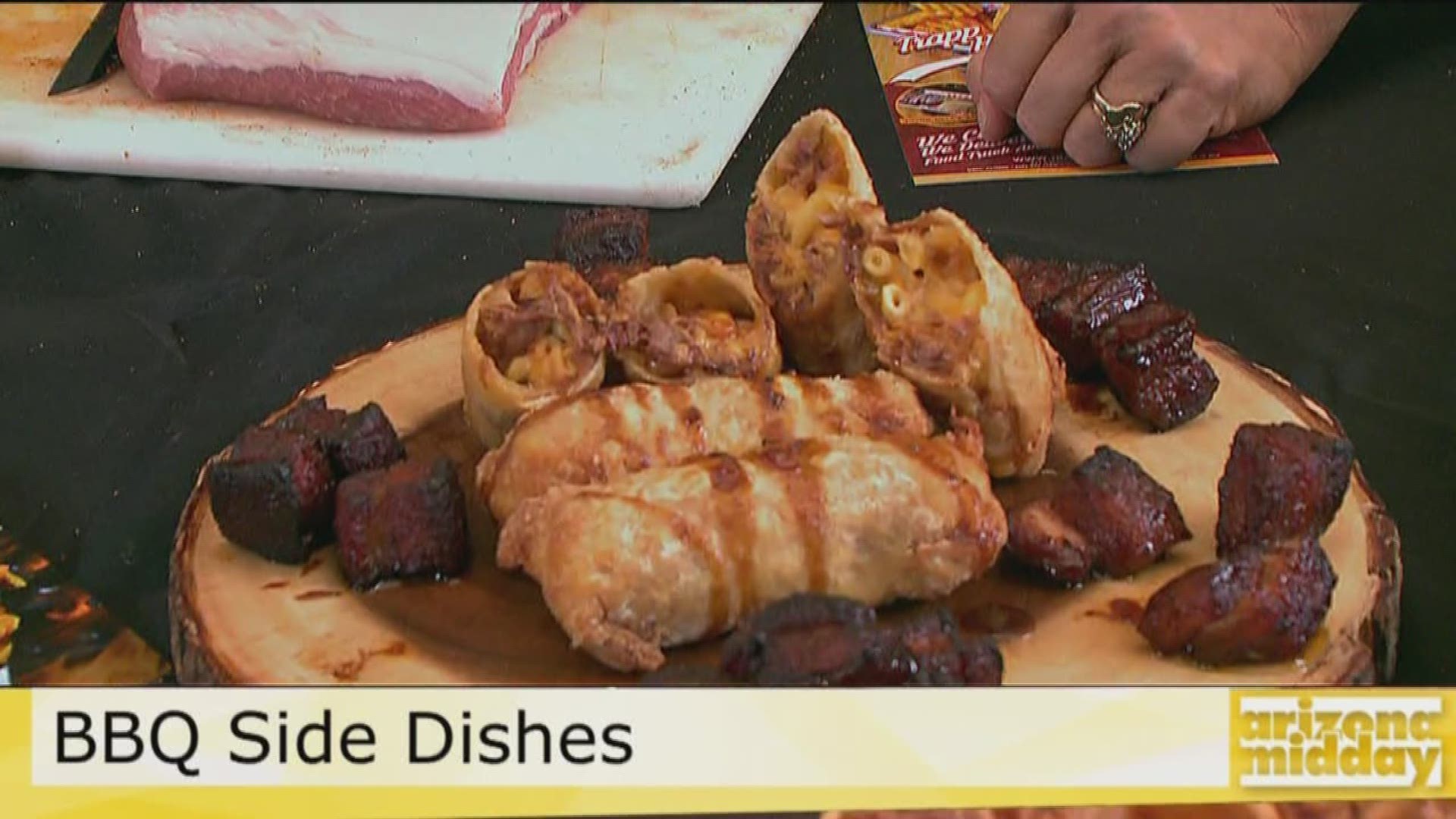 Phil the Grill Johnson from Trapp Haus BBQ is showing us some delicious side dishes from deep fried mac and cheese eggrolls to a classic coleslaw