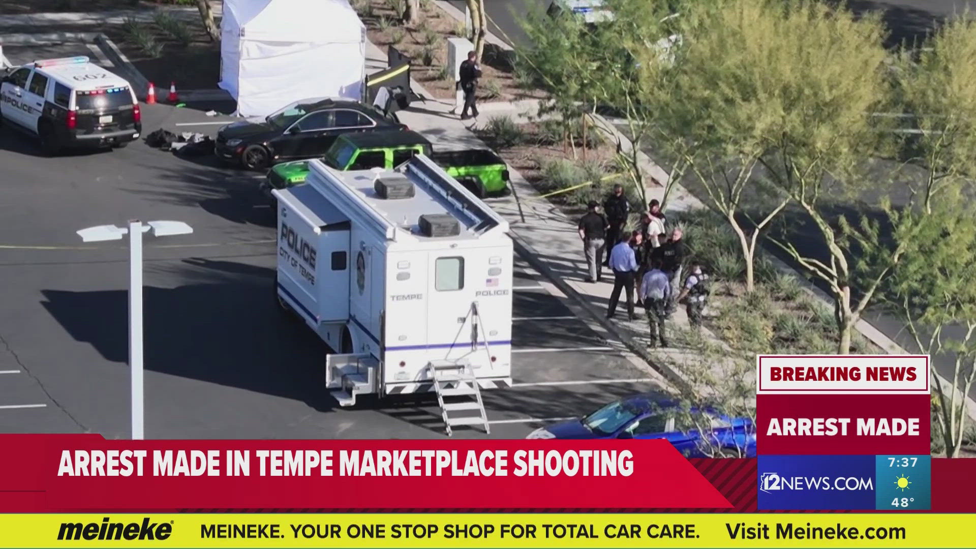 Police arrest a 20-year-old suspect in the deadly Tempe Marketplace shooting on Monday. 