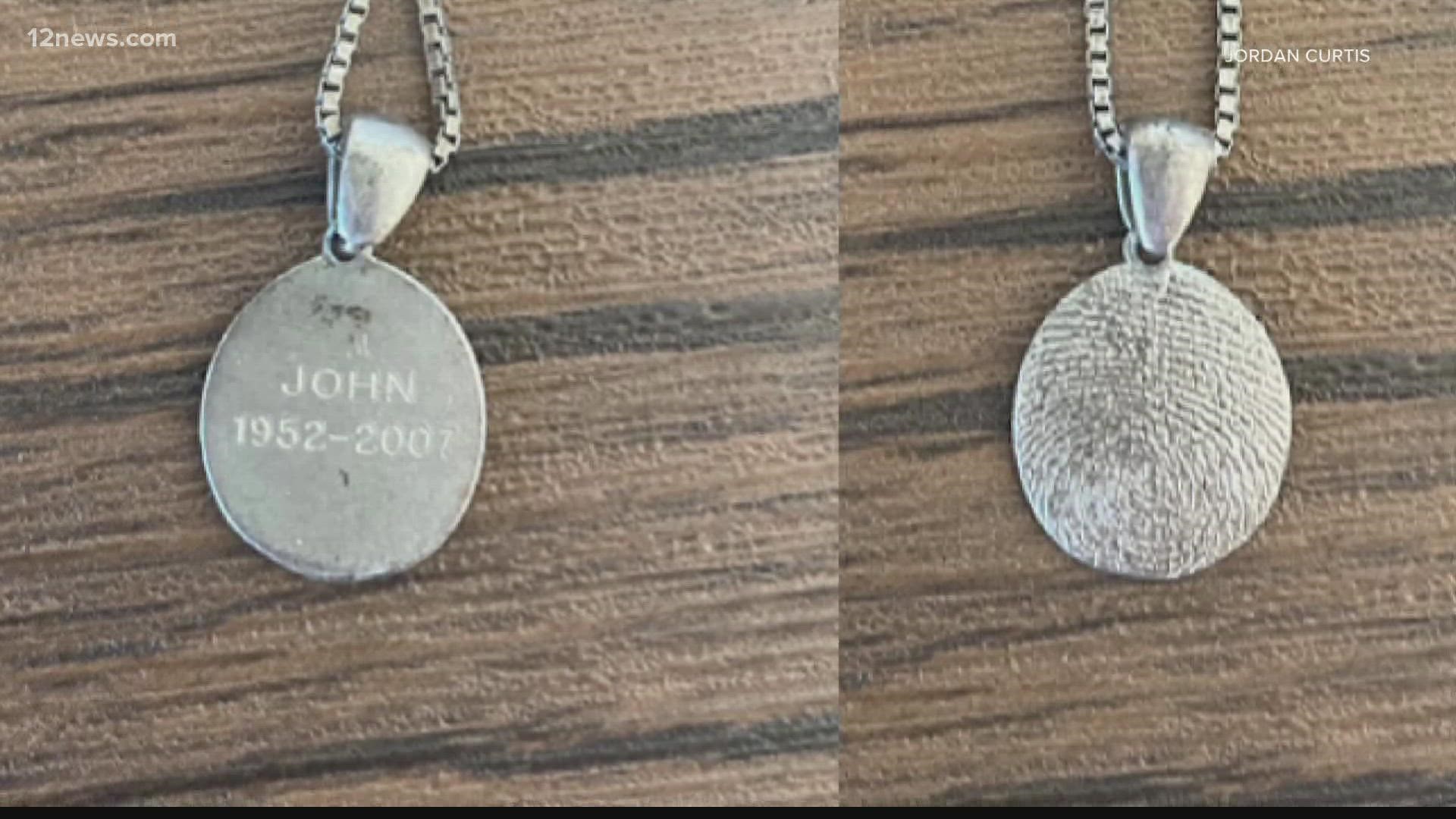 Valley woman reunited with precious keepsake from her late husband