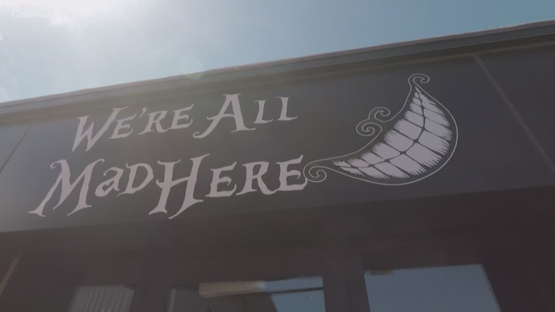 It's mad in there! An "Alice in Wonderland" themed restaurant and bar has opened up in downtown Phoenix to serve late night fare to adults who are children at heart.