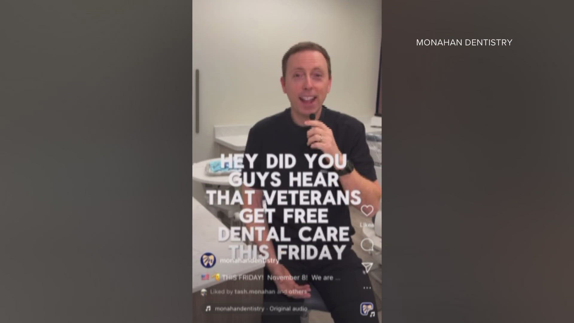 Dr. Shawn Monahan, an East Valley dentist, is giving back in a big way ahead of Veteran's Day.