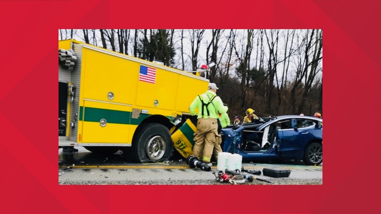 Arizona woman dies after car crashes into fire truck in Indiana