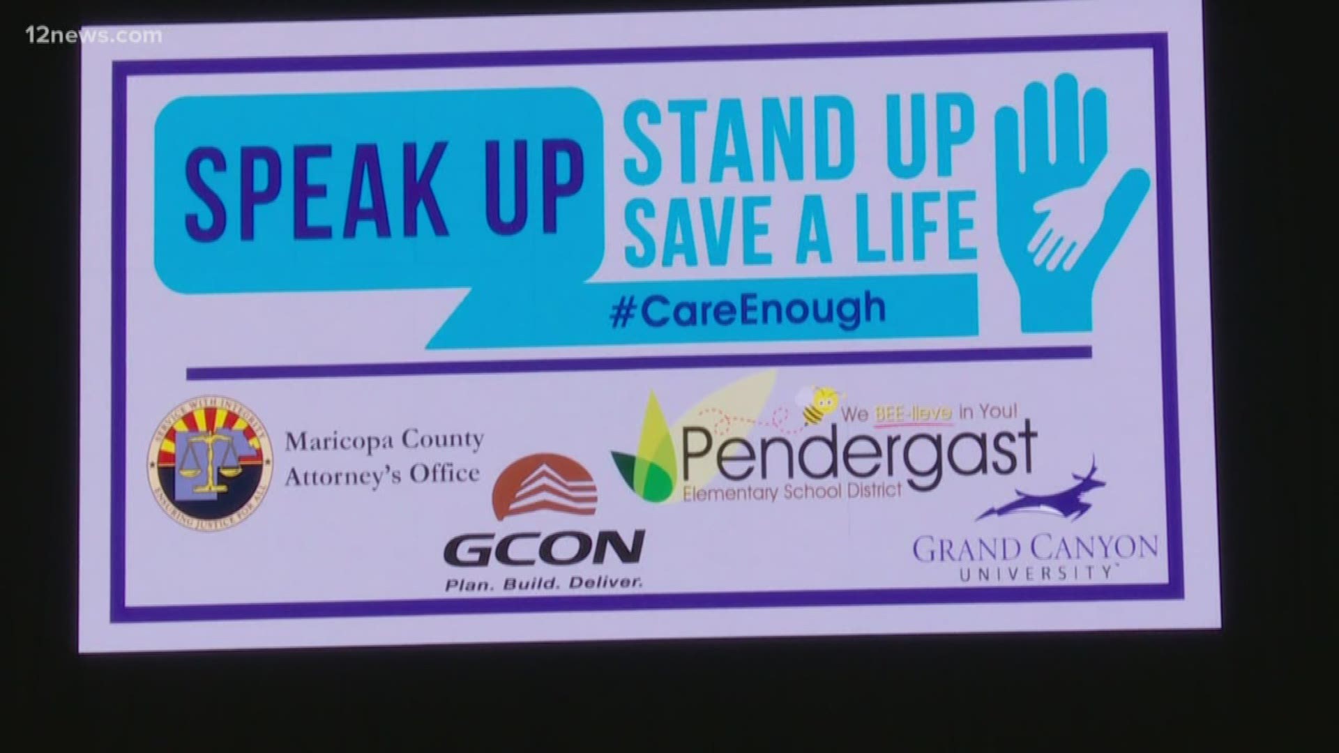 GCU arena will play host to the "Speak Up, Stand Up, Save A Life" conference Tuesday. Jen Wahl has the details.