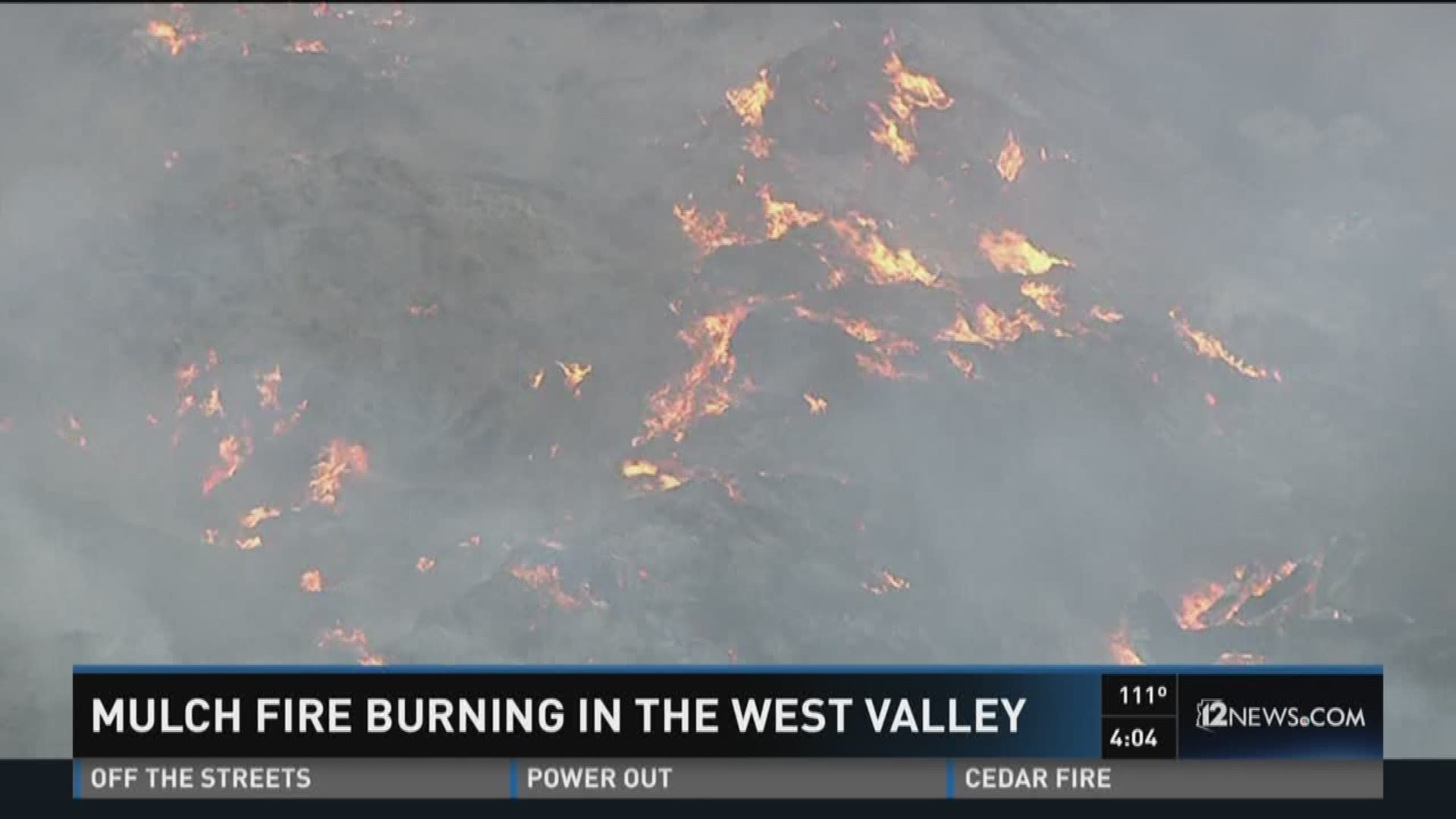 Crews battle huge mulch fire in West Valley