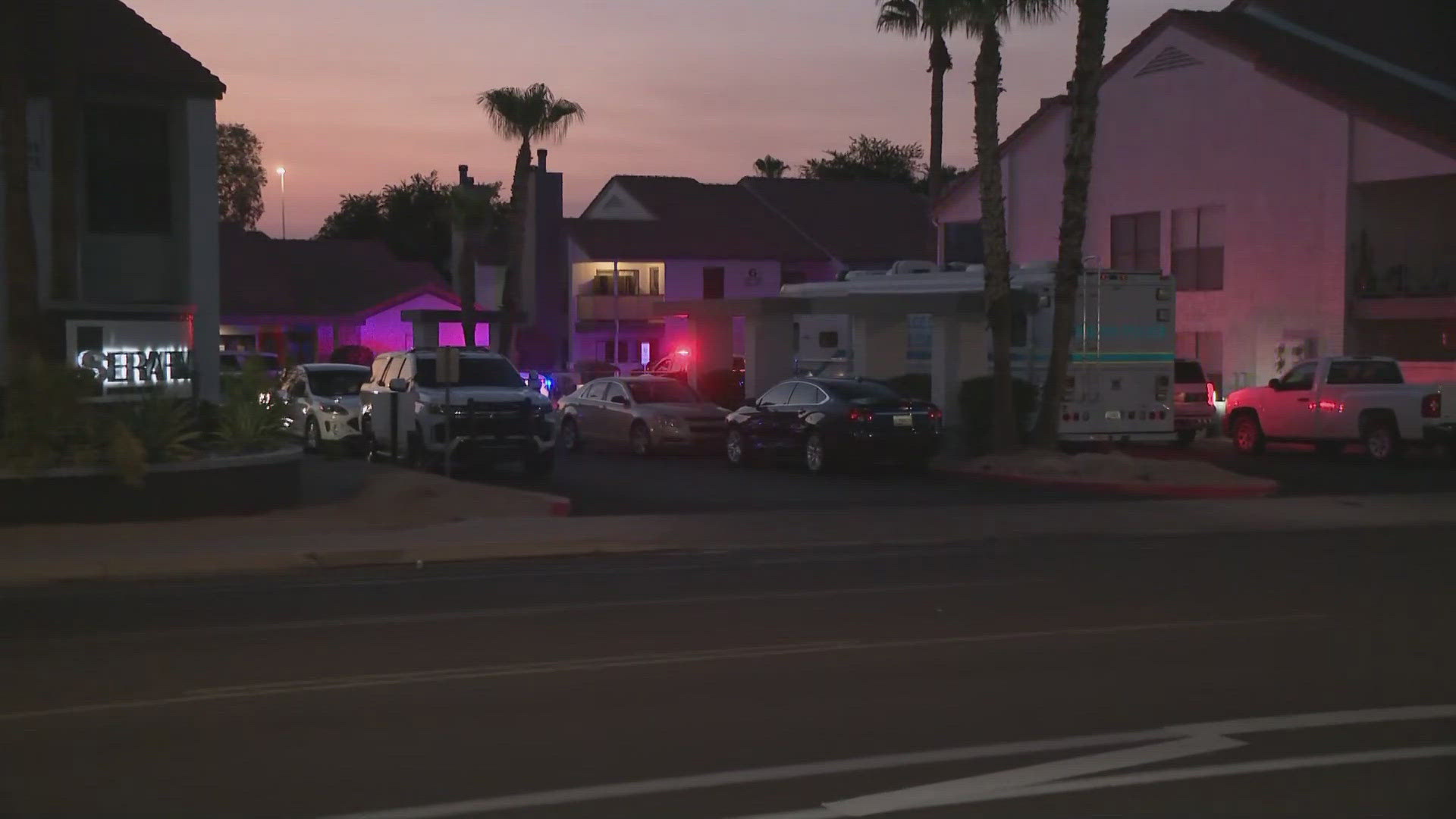 An apartment complex near 51st Street and Elliott Road has been closed off while police work to learn more about the shooting.